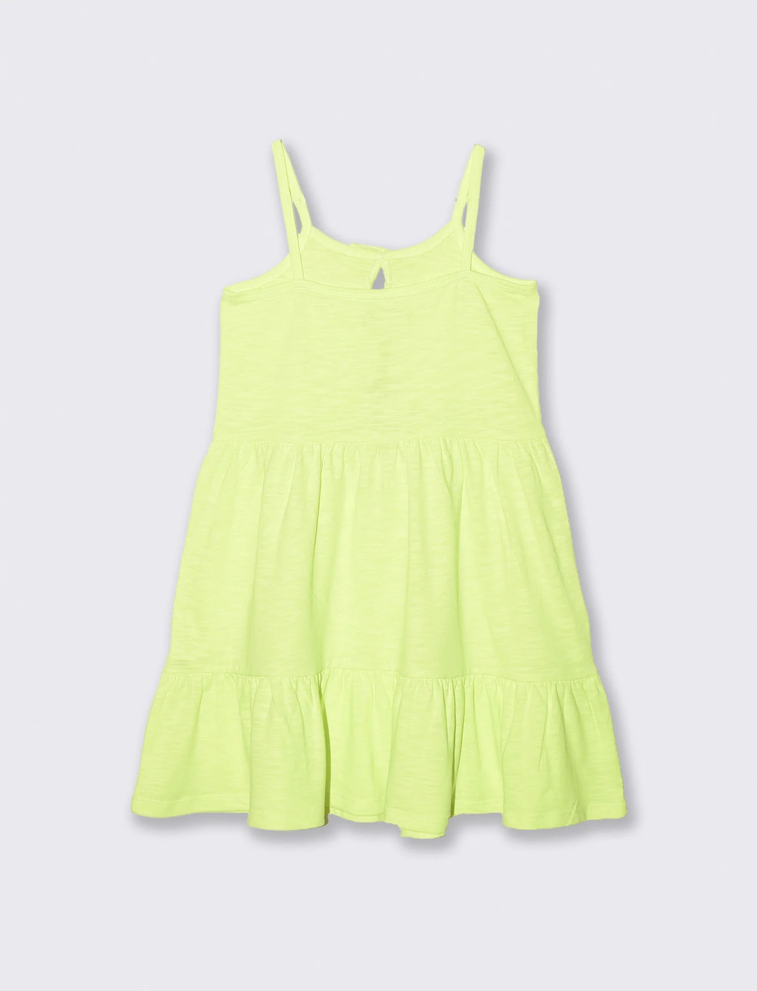 Abito a bretelline fluo per bambina - Giallo - Image 2