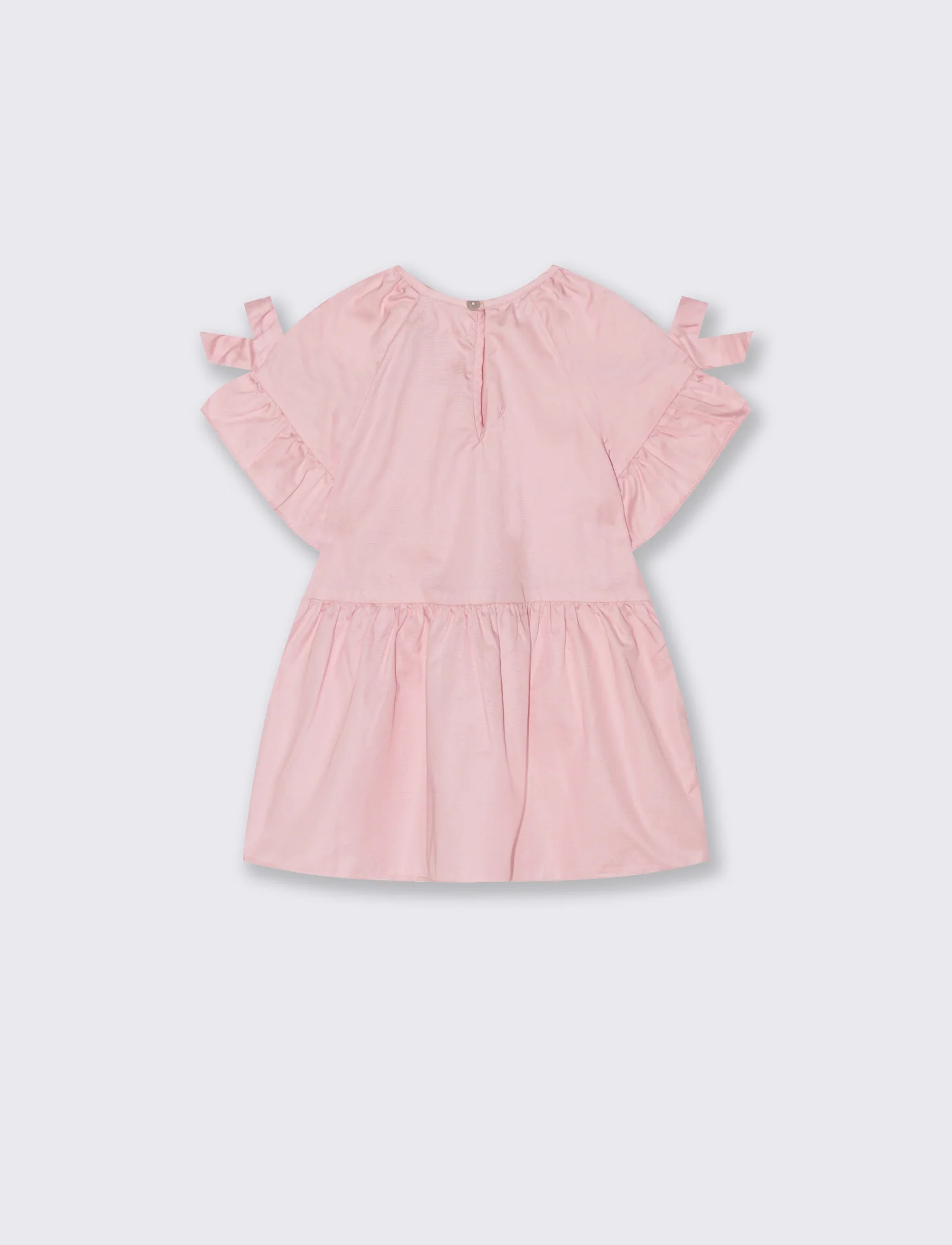Abito ampio con fiocchi e rouches - Rosa - Image 2
