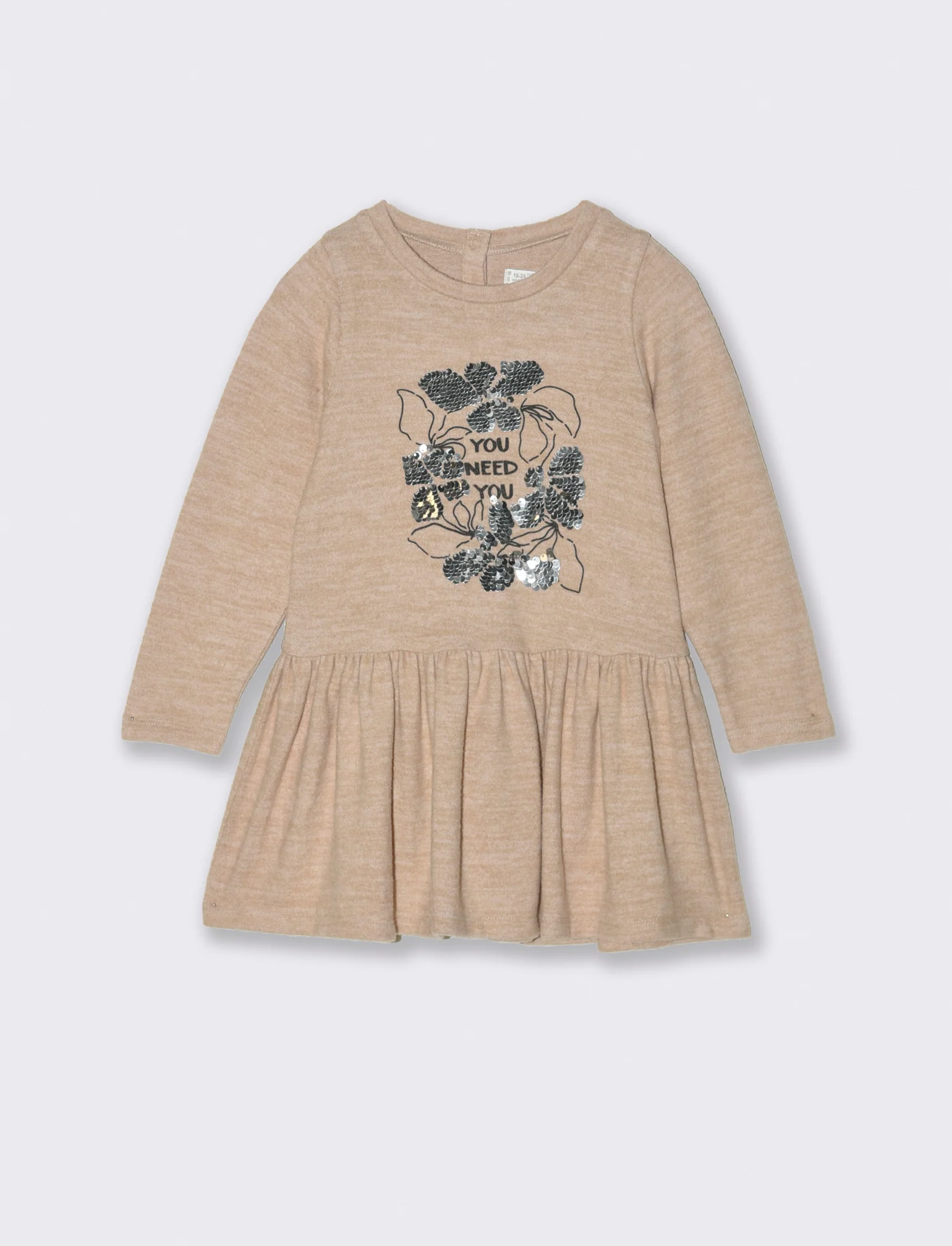 Abito con paillettes - Beige