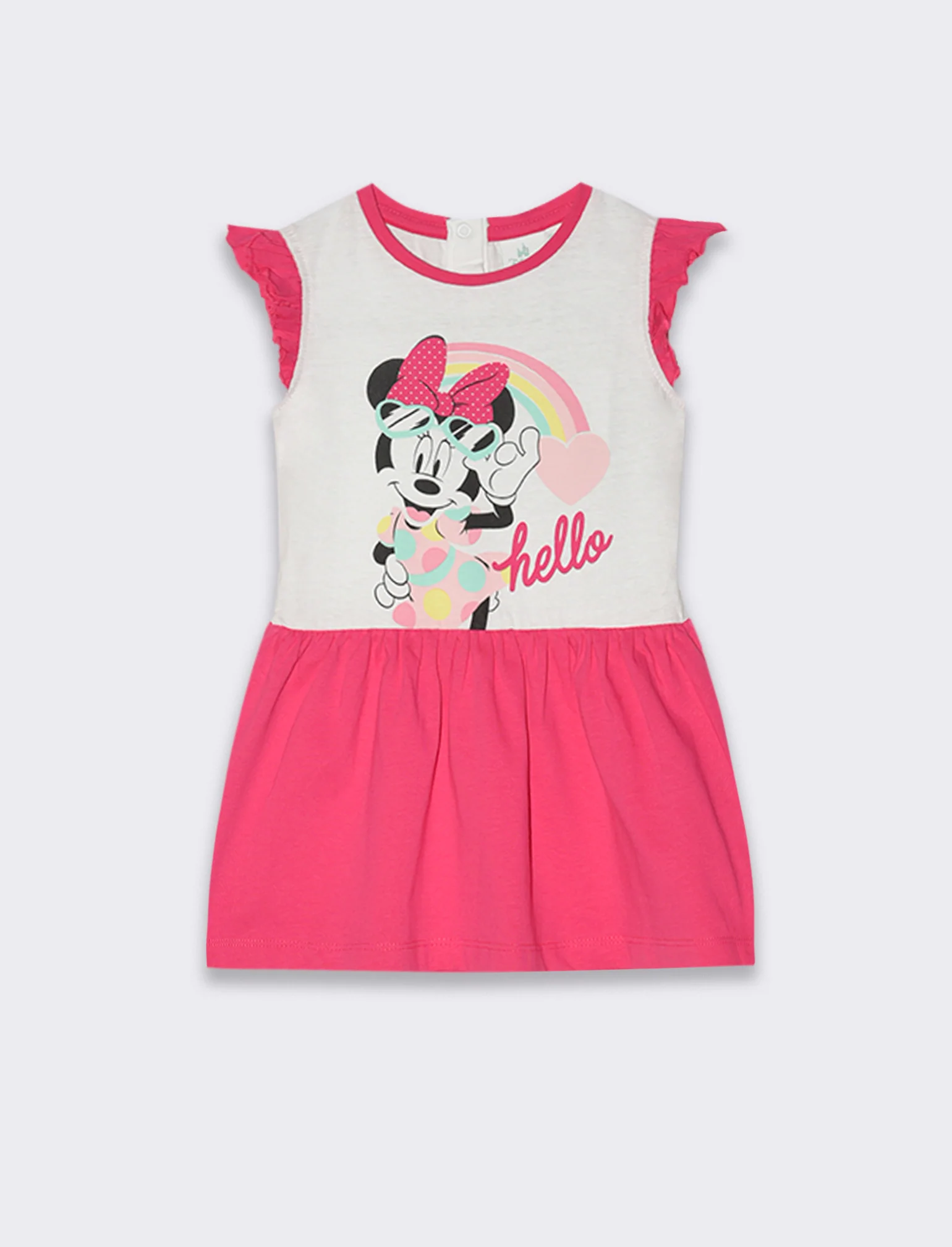 Abito con rouches da neonata - Fuxia