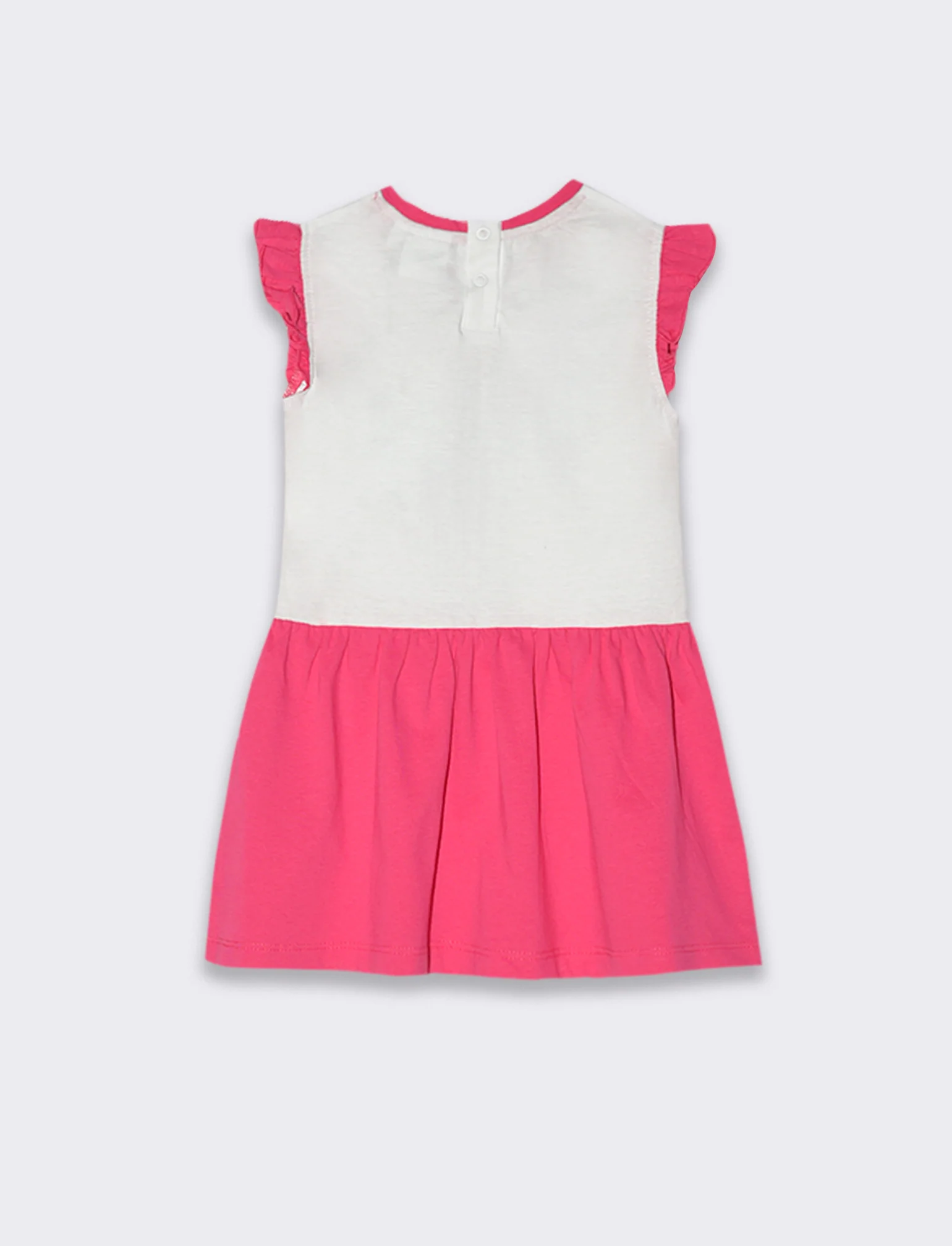 Abito con rouches da neonata - Fuxia - Image 2