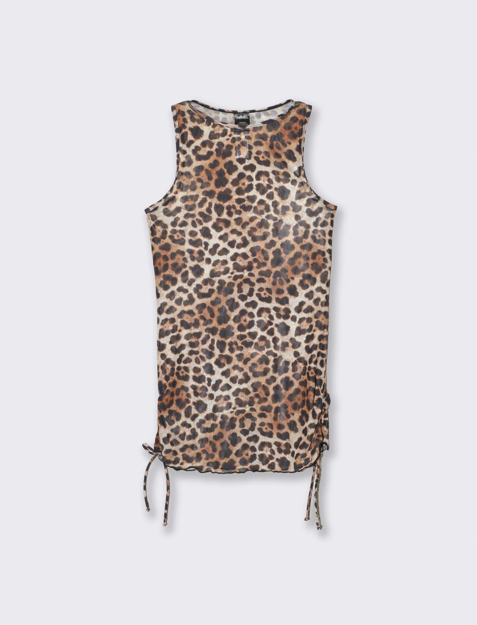 Abito copricostume in rete con laccetti - Leopardato - Image 2