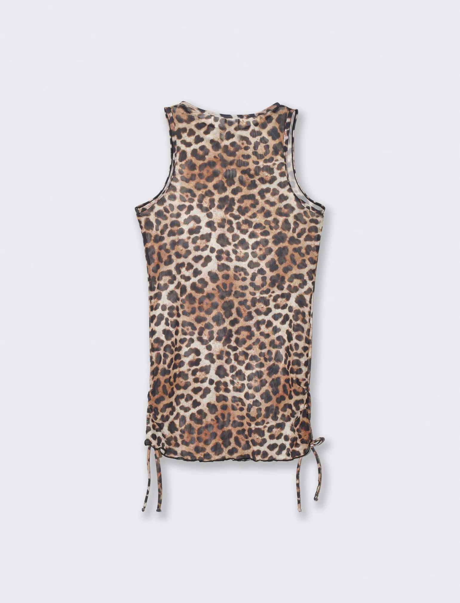 Abito copricostume in rete con laccetti - Leopardato - Image 3