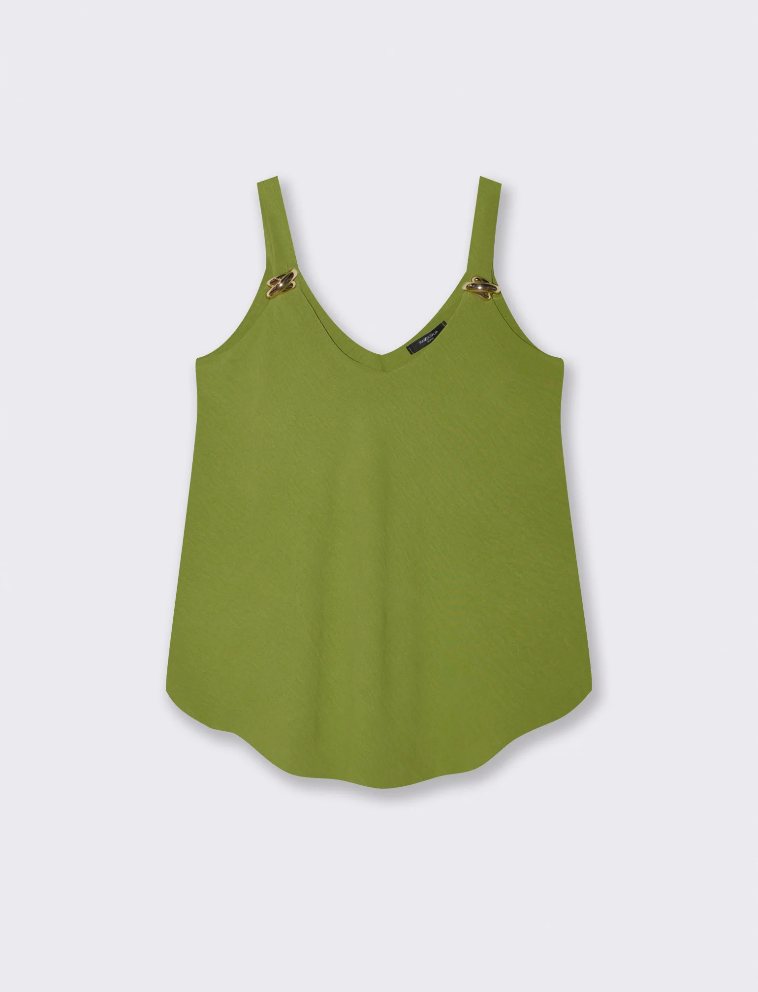 Abito corto con applicazioni sulle bretelle - Verde pistacchio