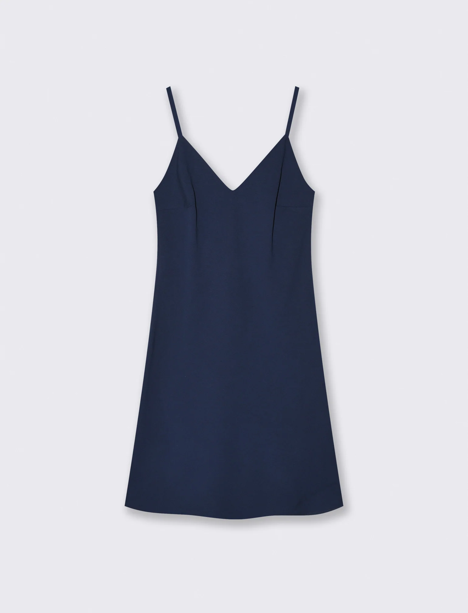 Abito Corto con Bretelle Sottili - Blu