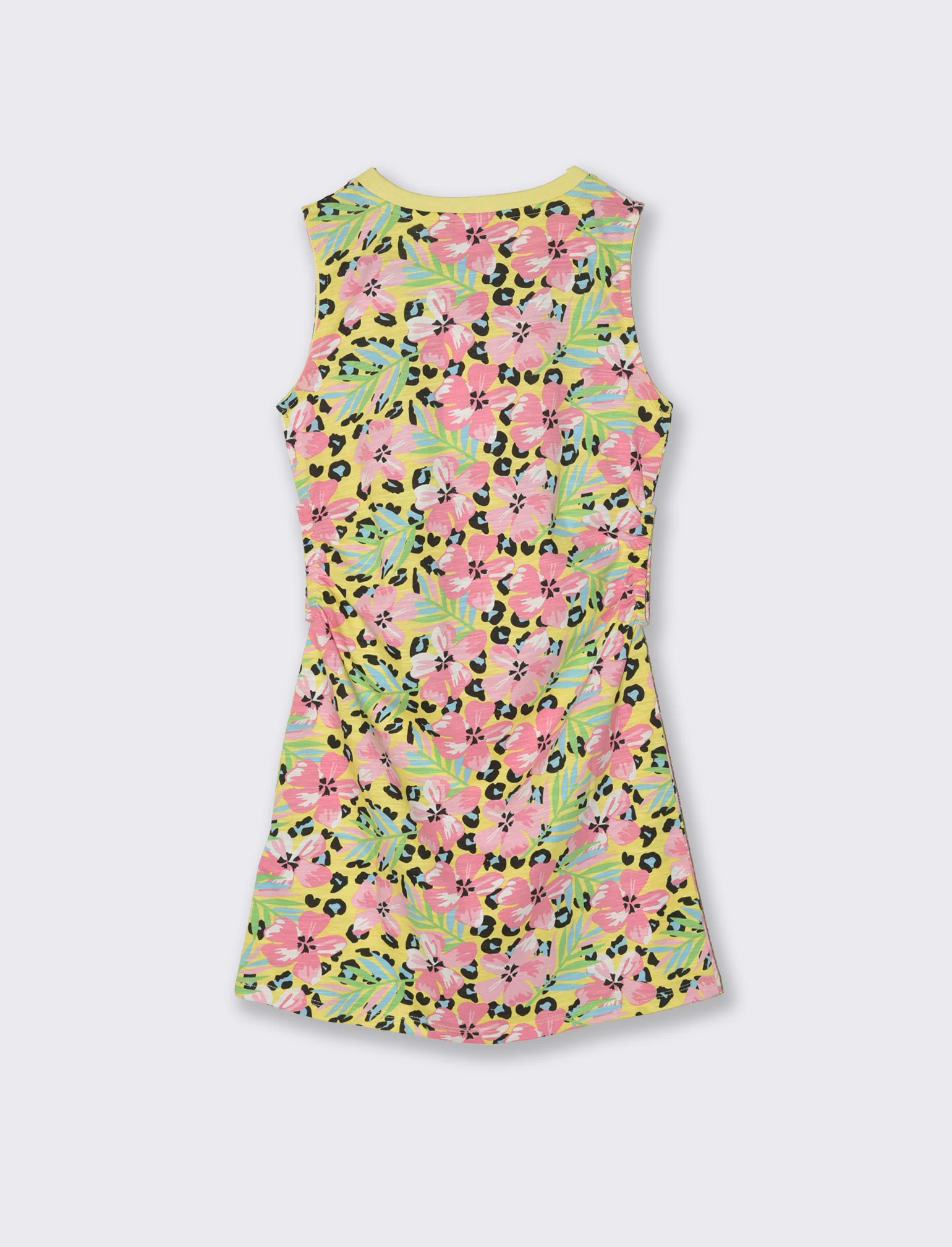 Abito cut out in jersey di cotone - Giallo - Image 5