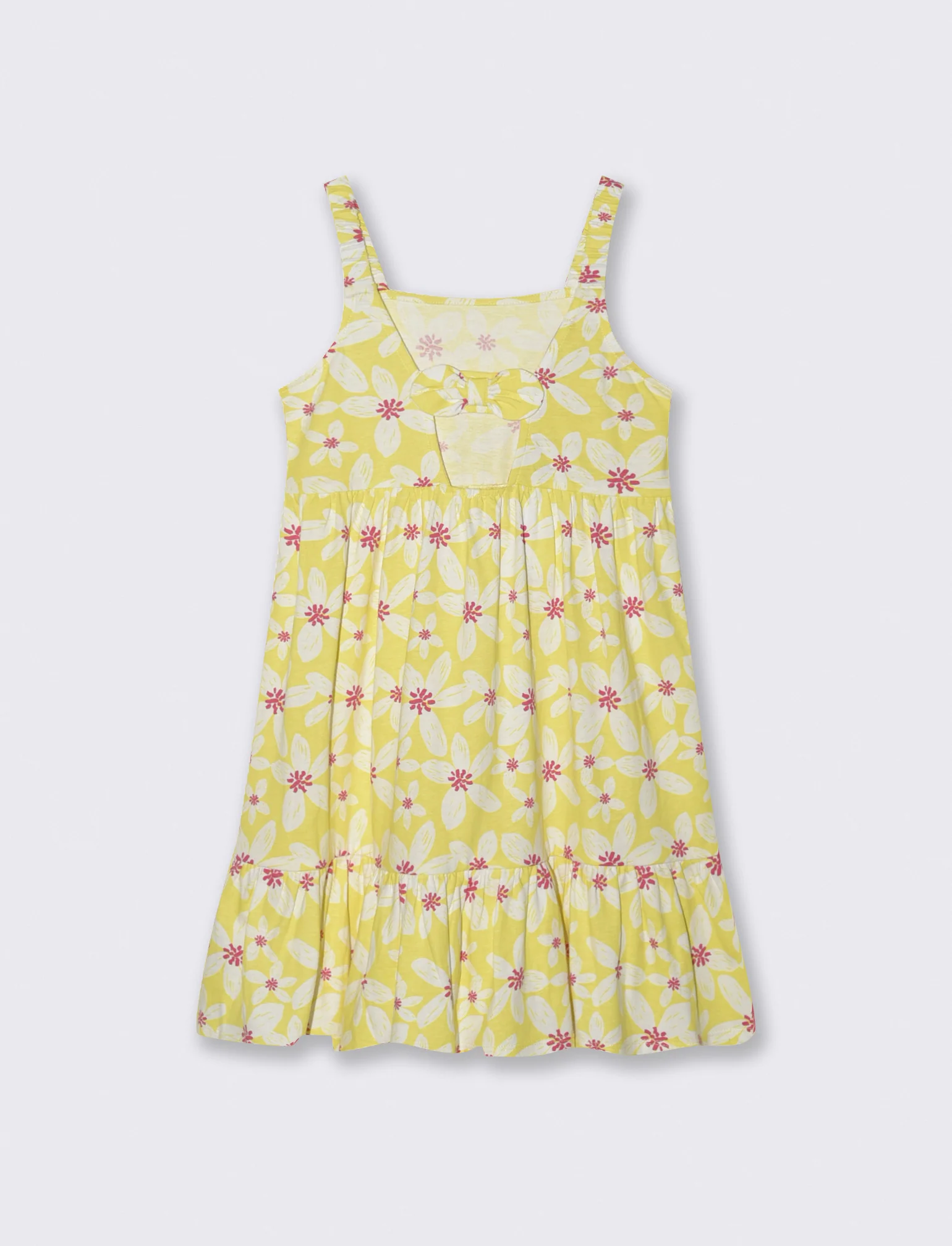 Abito da bambina in fresco cotone - Giallo - Image 3