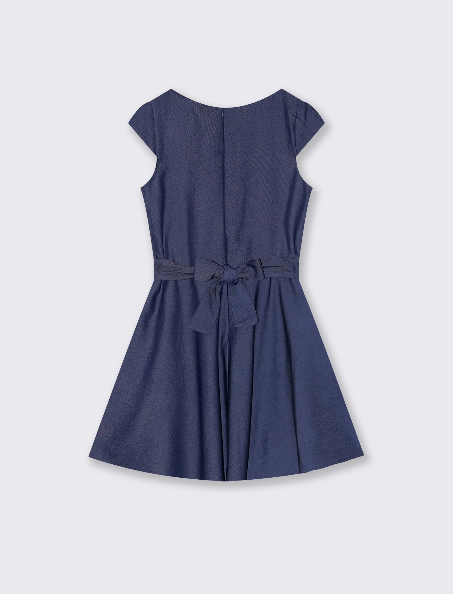 Abito elegante con fibbia gioiello - Denim - Image 2