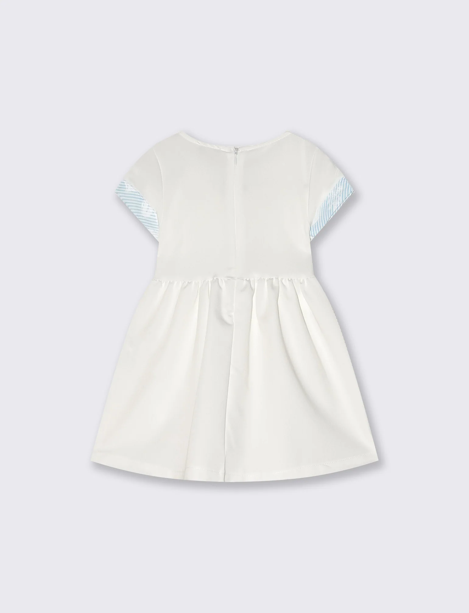 Abito elegante con fiocco - Bianco - Image 2