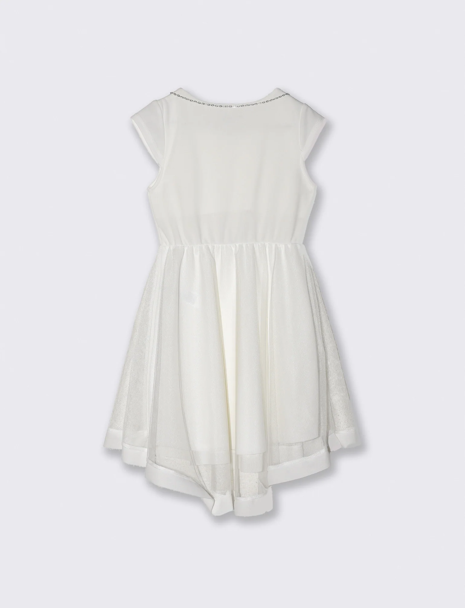 Abito elegante da bambina con tulle - Bianco - Image 2