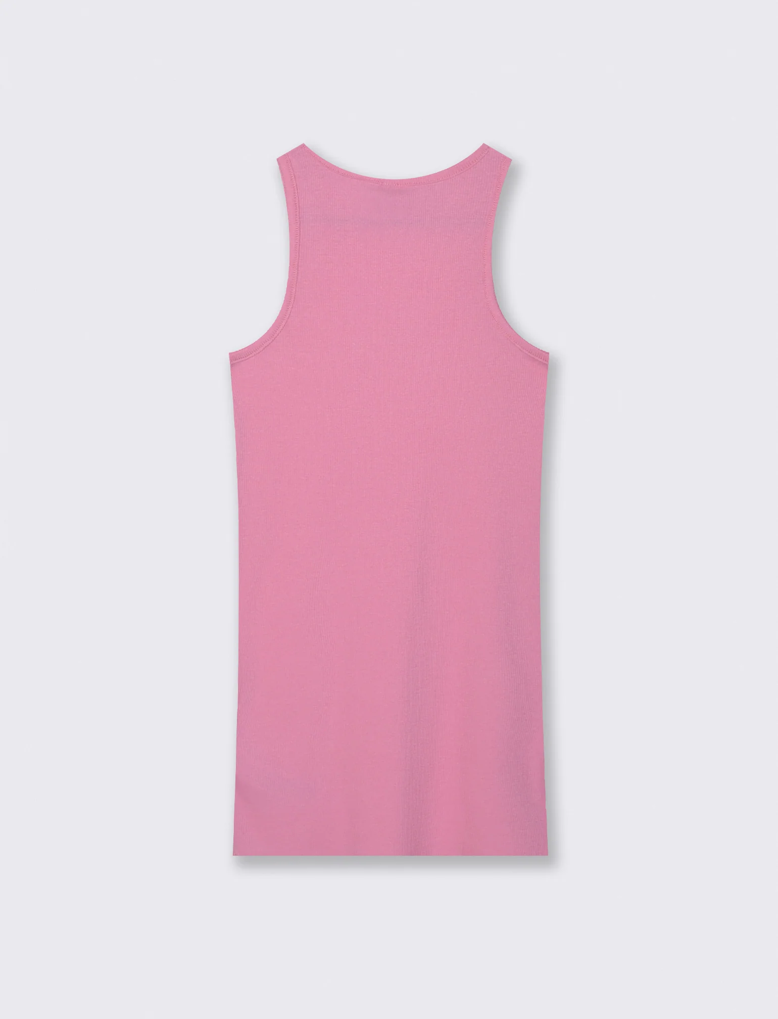 Abito giromanica in costina elastica - Rosa - Image 2