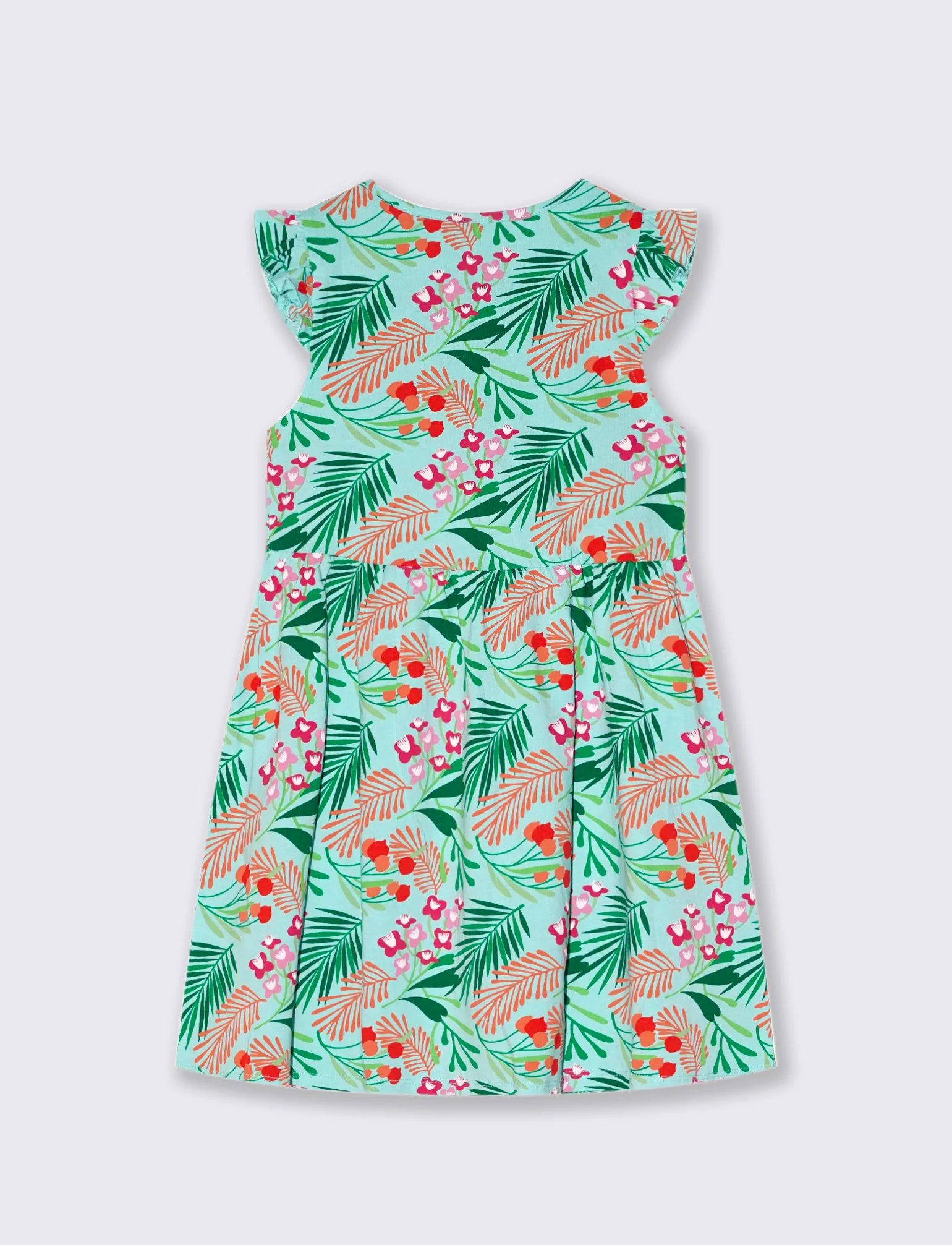 Abito in jersey con stampa all over da bambina - Verde acqua - Image 2