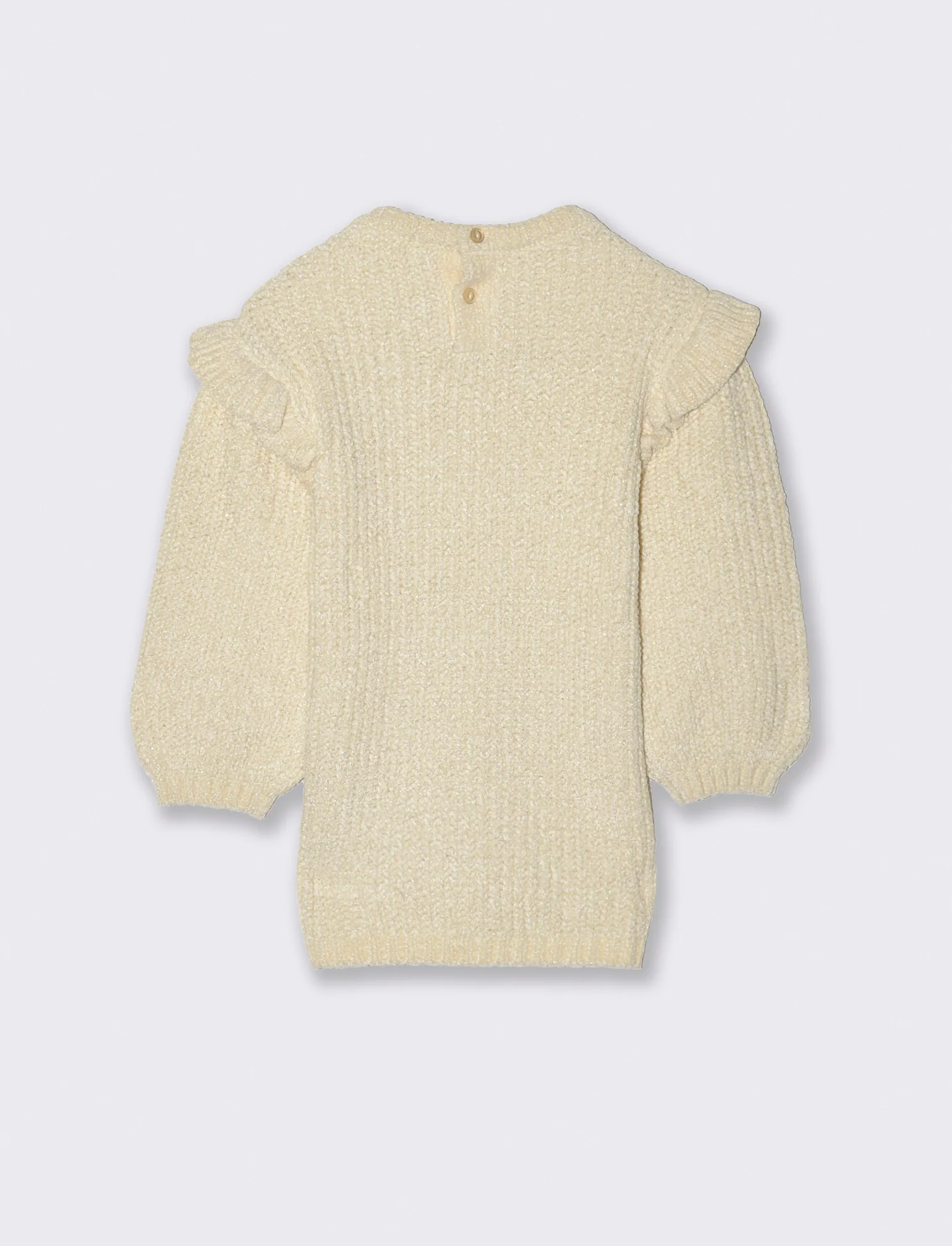 Abito in maglia con trecce - Beige - Image 2