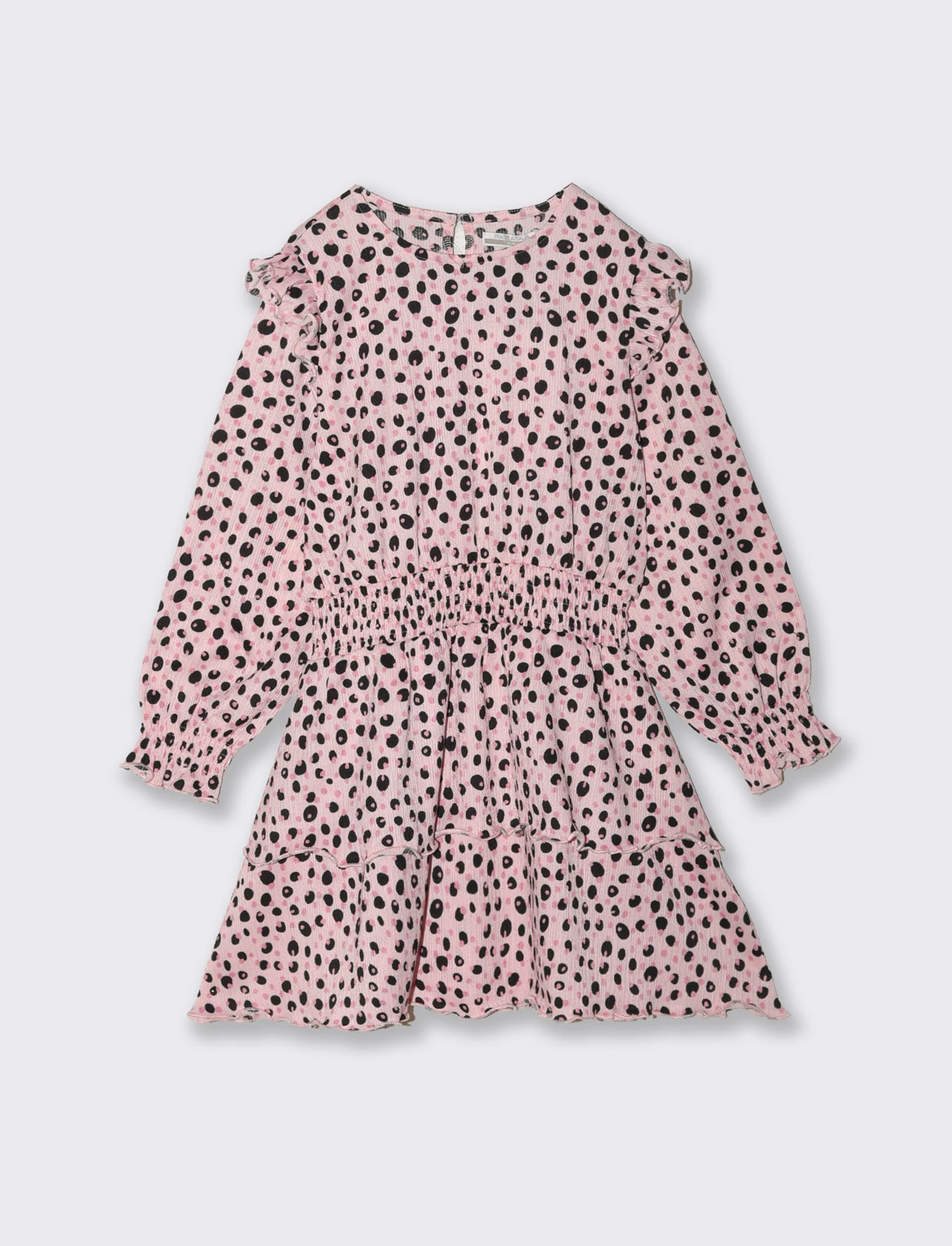 Abito in tessuto increspato per bambina - Rosa - Image 2