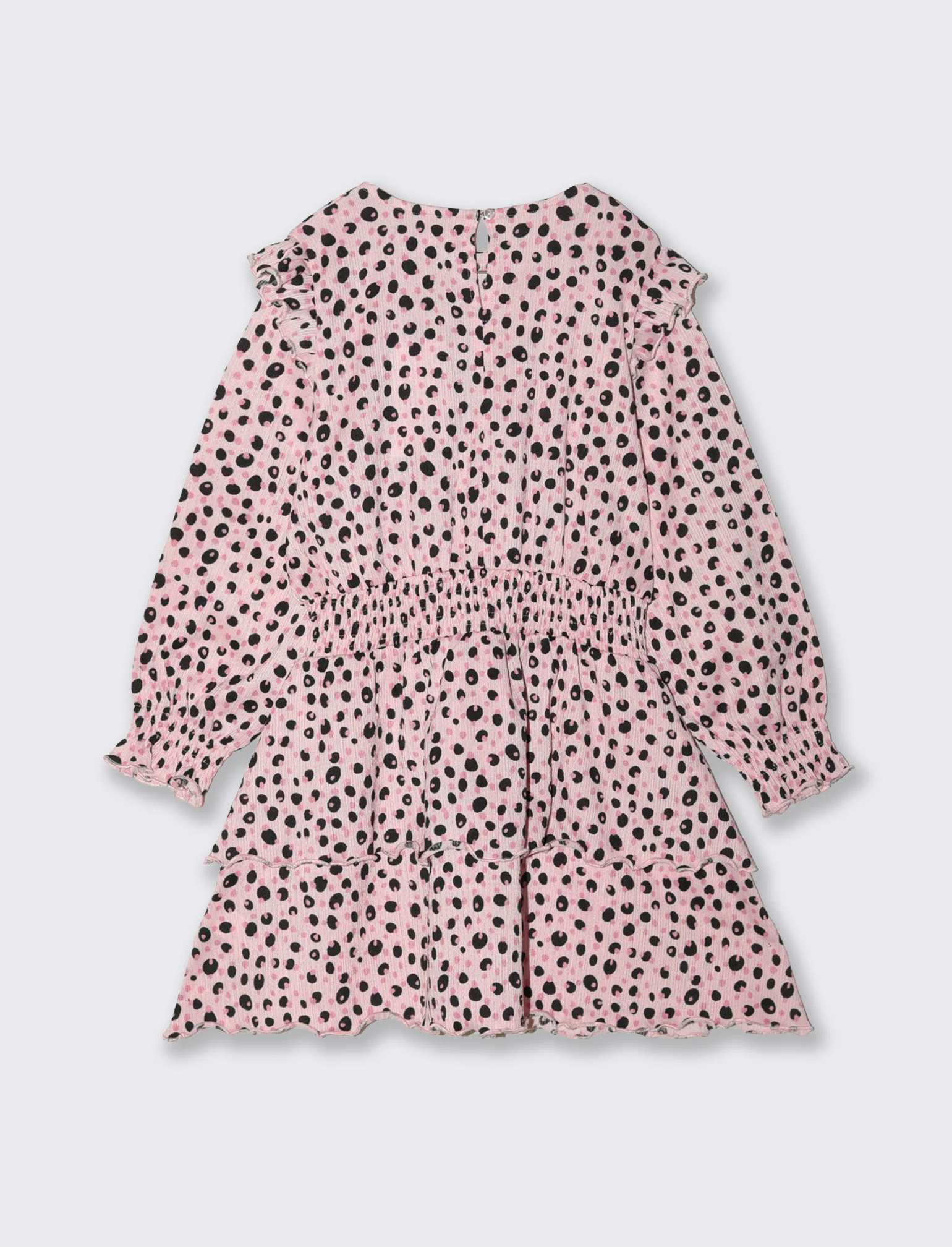 Abito in tessuto increspato per bambina - Rosa - Image 4