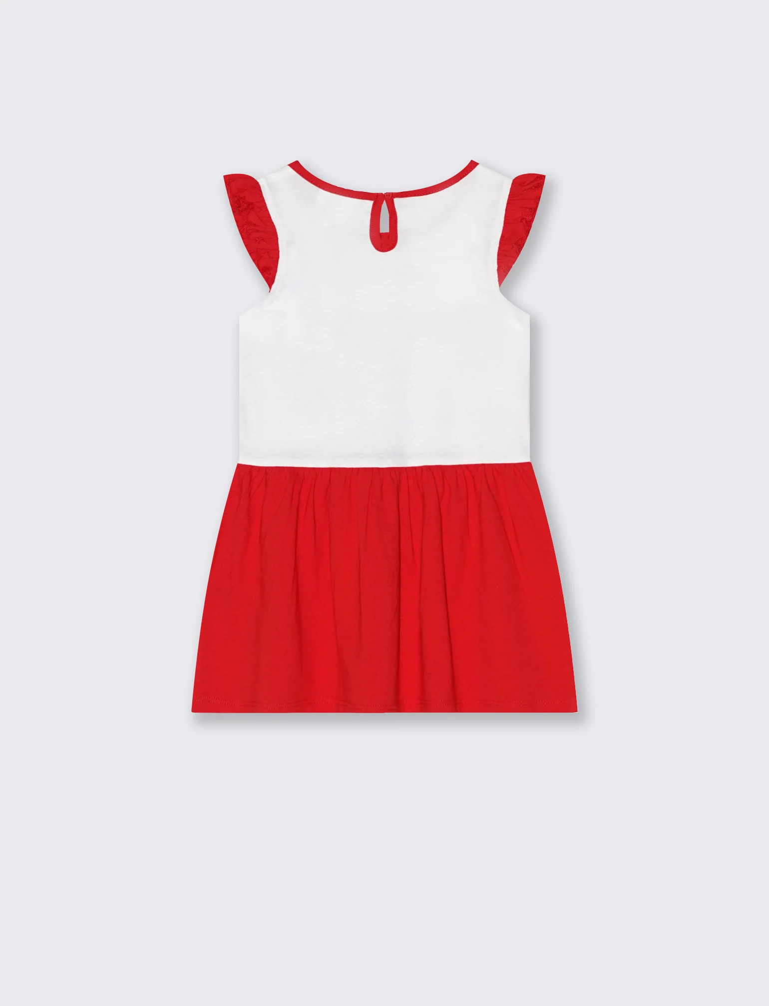 Abito smanicato Disney con rouche - Rosso - Image 2
