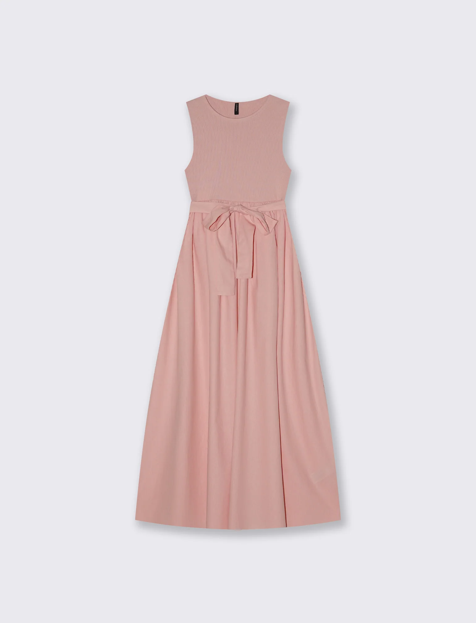 Abito smanicato lungo - Rosa polvere