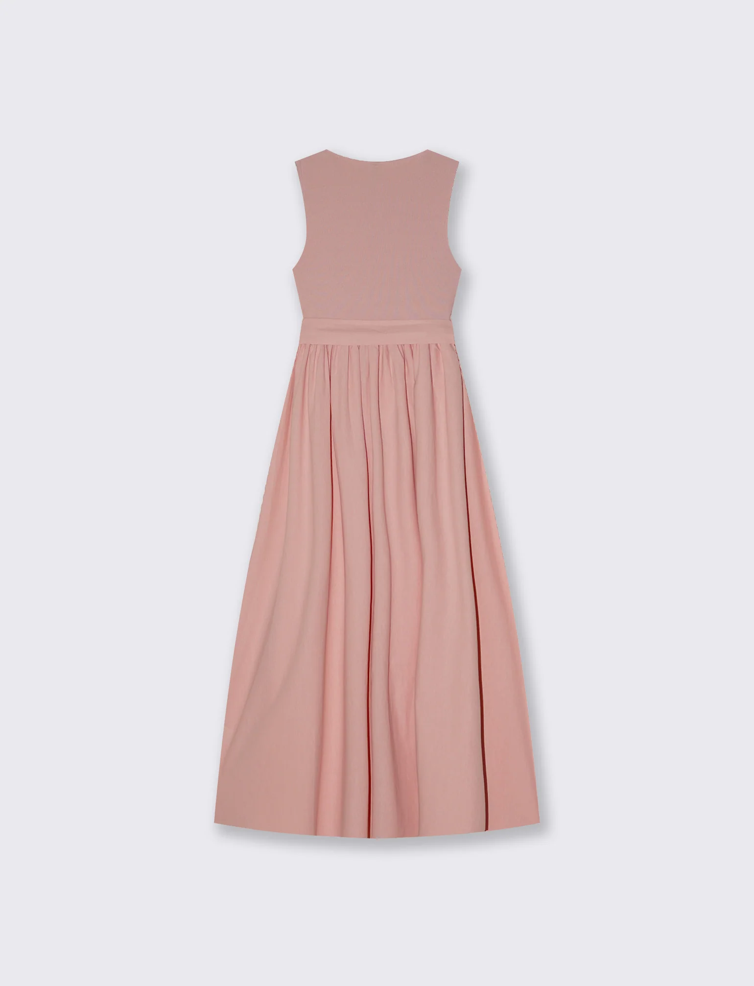 Abito smanicato lungo - Rosa polvere - Image 2