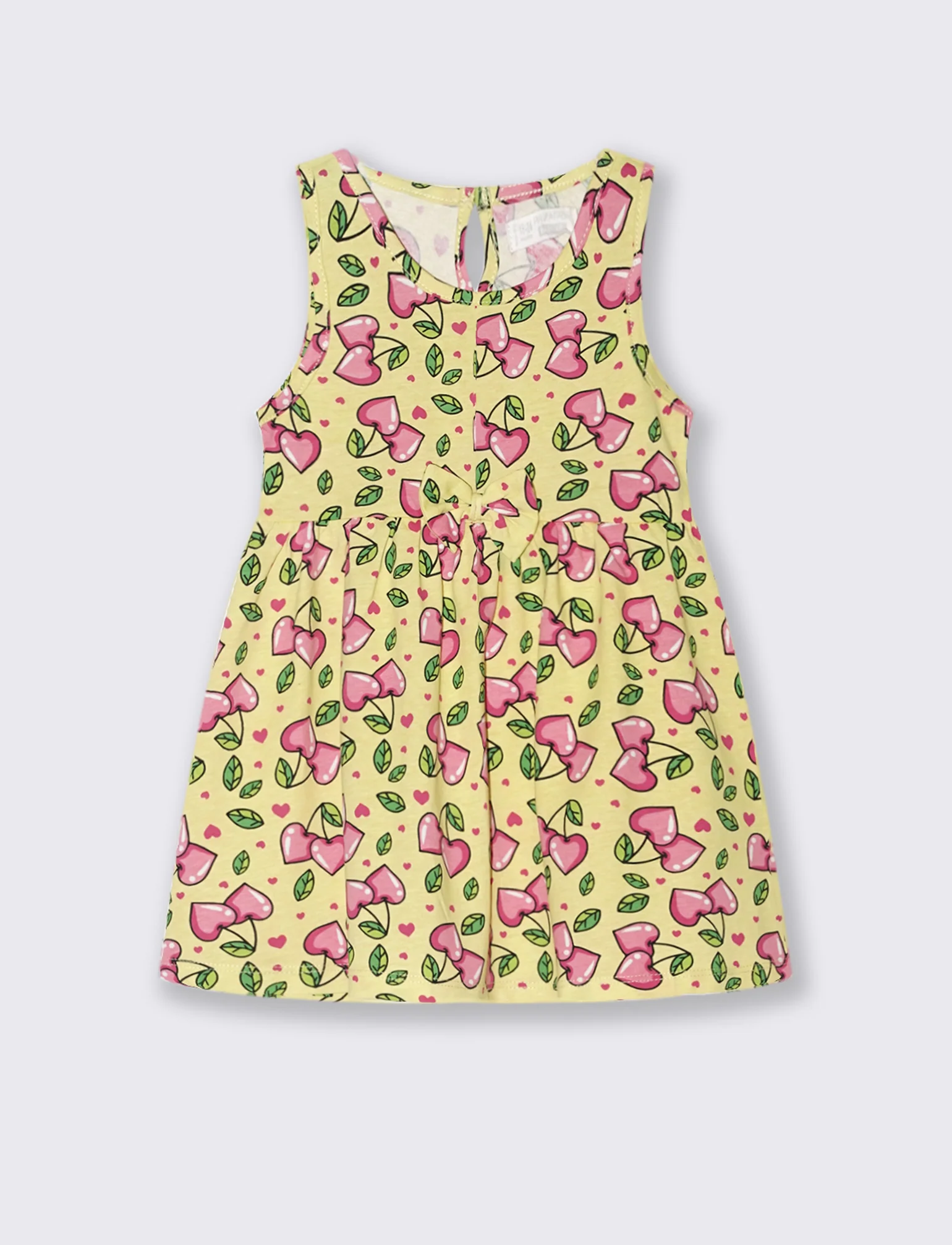 Abito stampato da neonata - Giallo limone