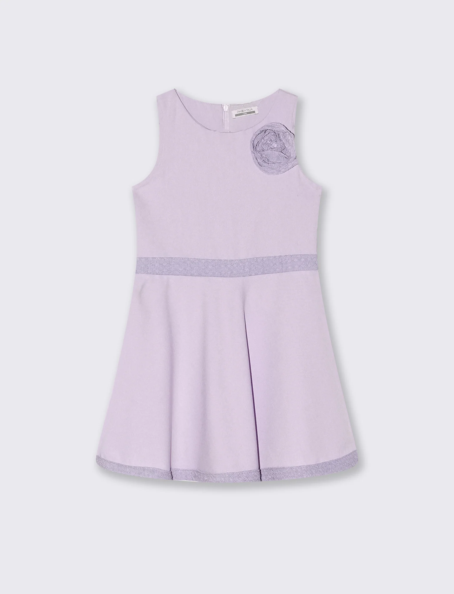 Abito svasato da bambina elegante - Viola glicine - Image 2