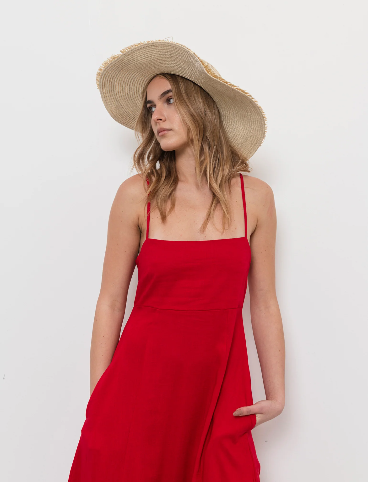 Abito svasato da donna - Rosso scarlatto - Image 4