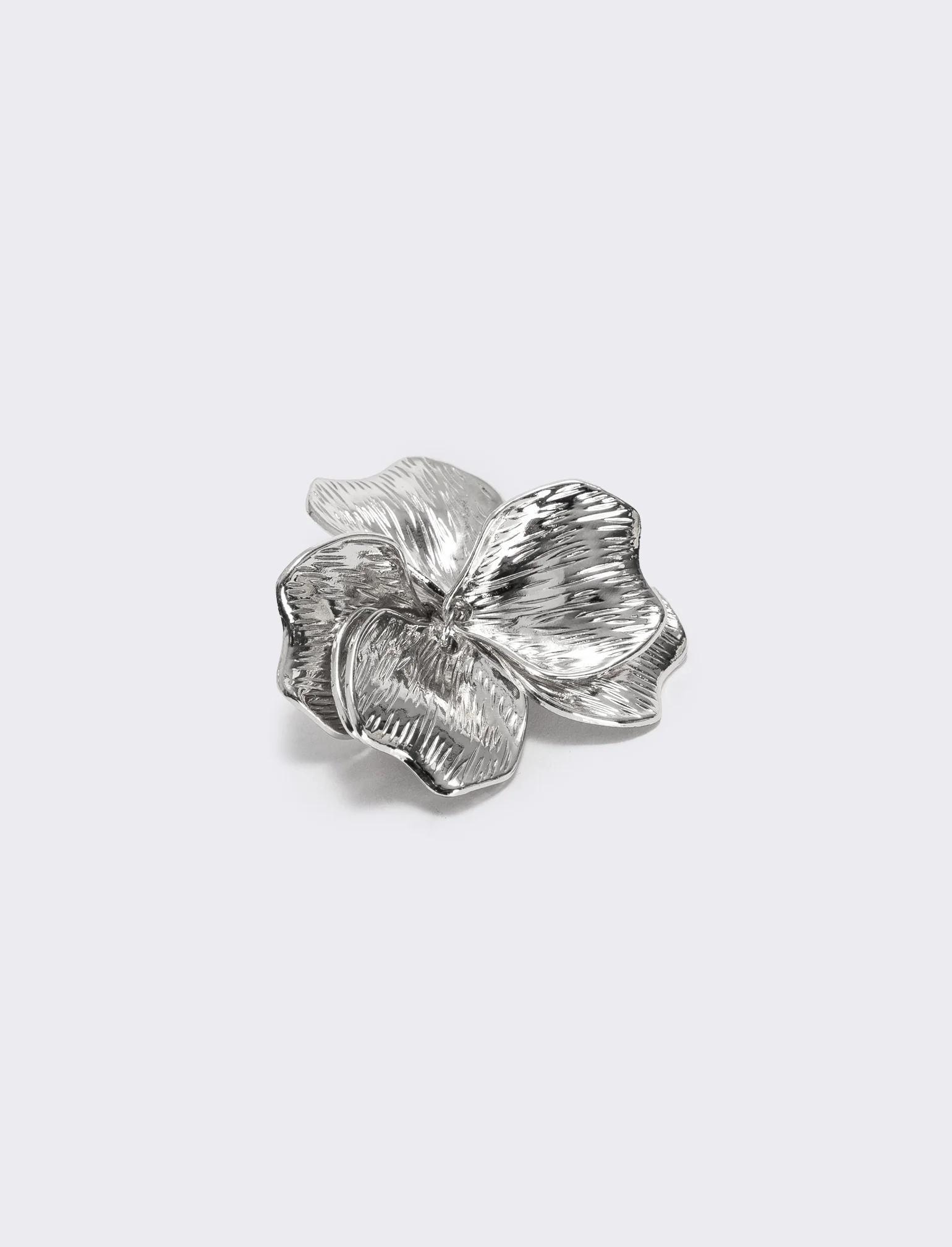 Anello con petali e ciondolo - Argento - Image 2