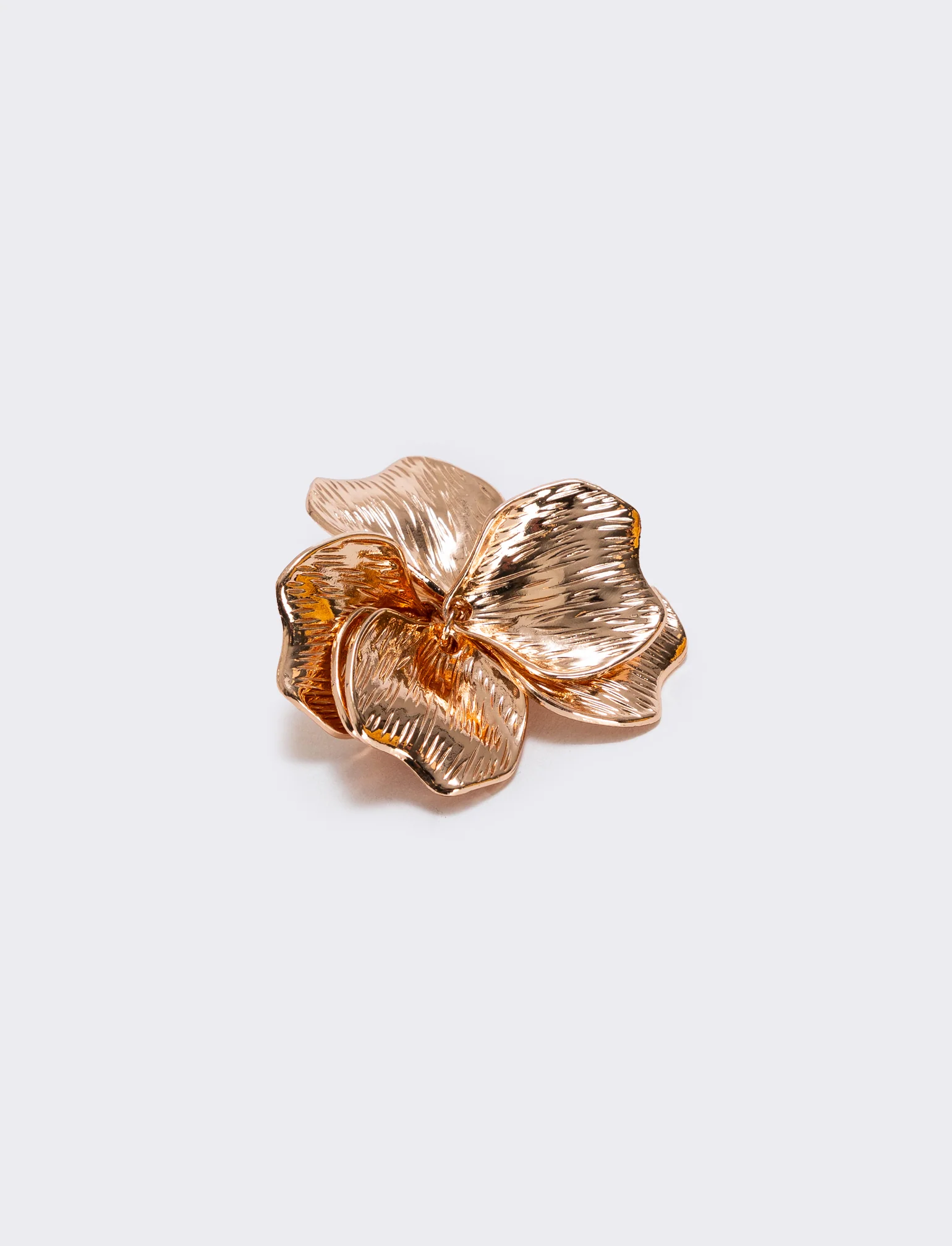 Anello con petali e ciondolo - Oro rosa - Image 2