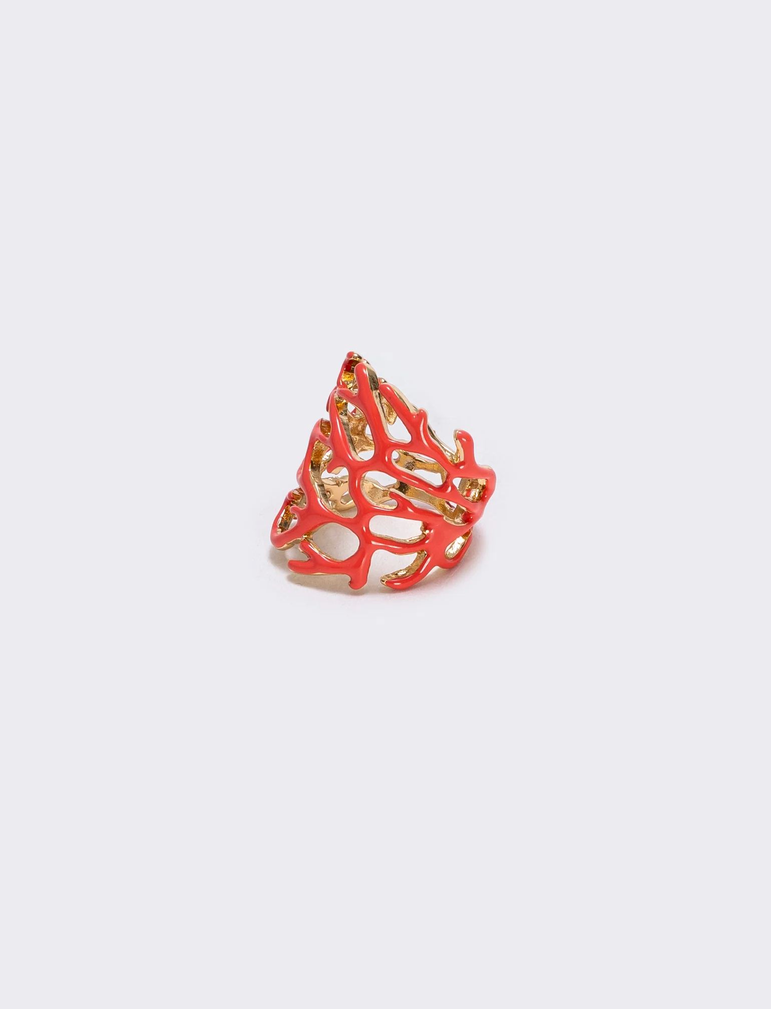 Anello con rami di corallo - Arancio - Image 2