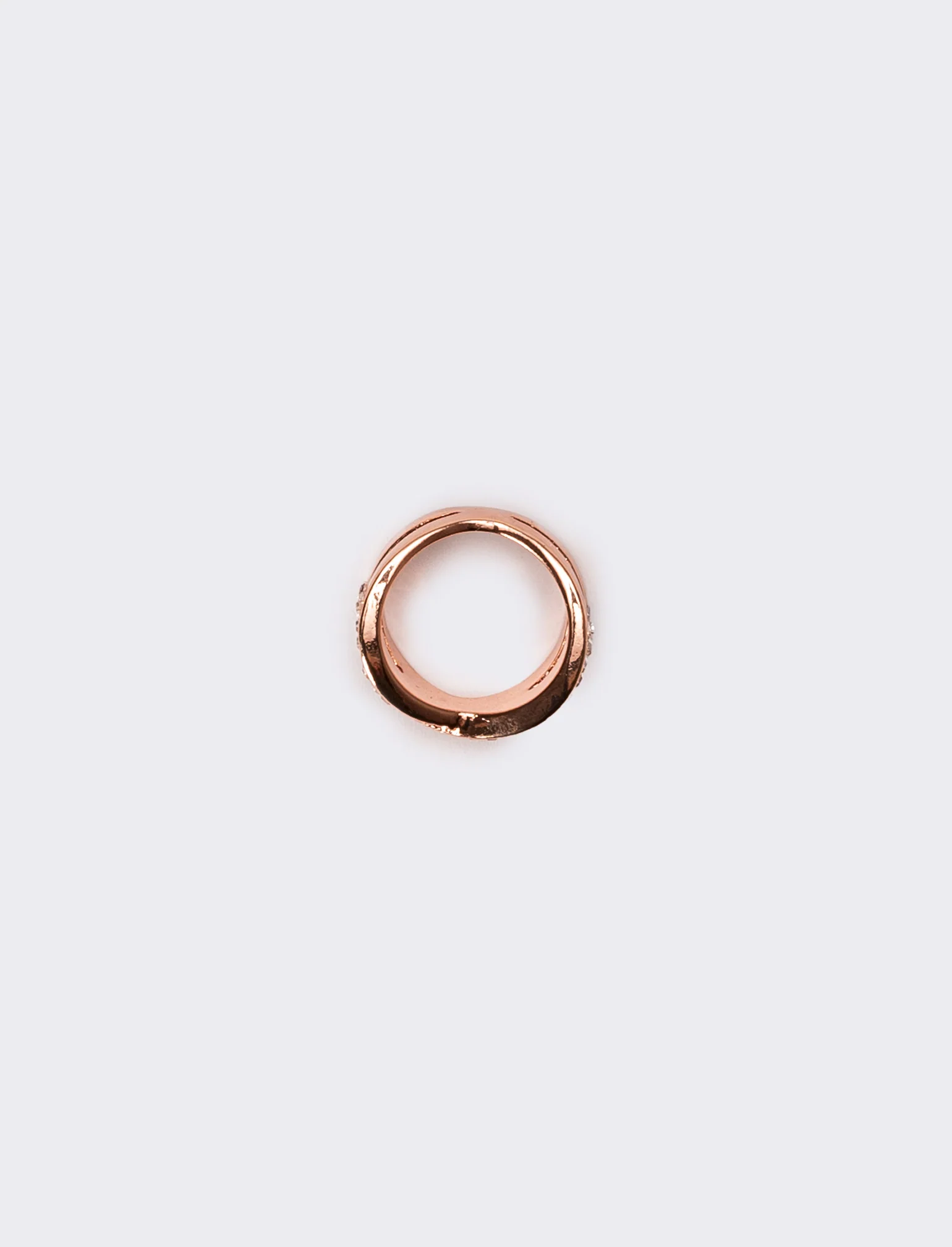 Anello donna ad incrocio con strass a baguette - Rosa - Image 2
