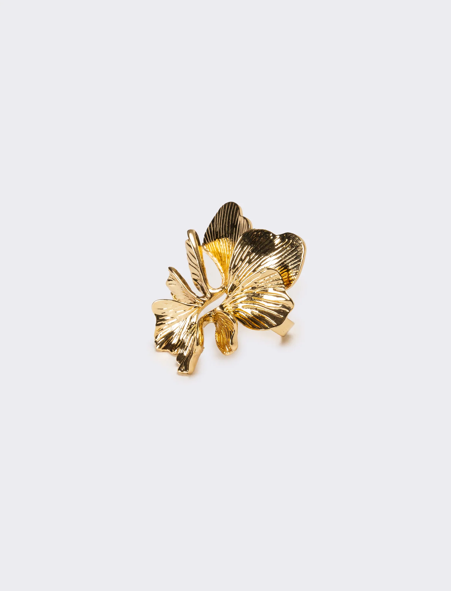 Anello donna con fiore - Oro - Image 2