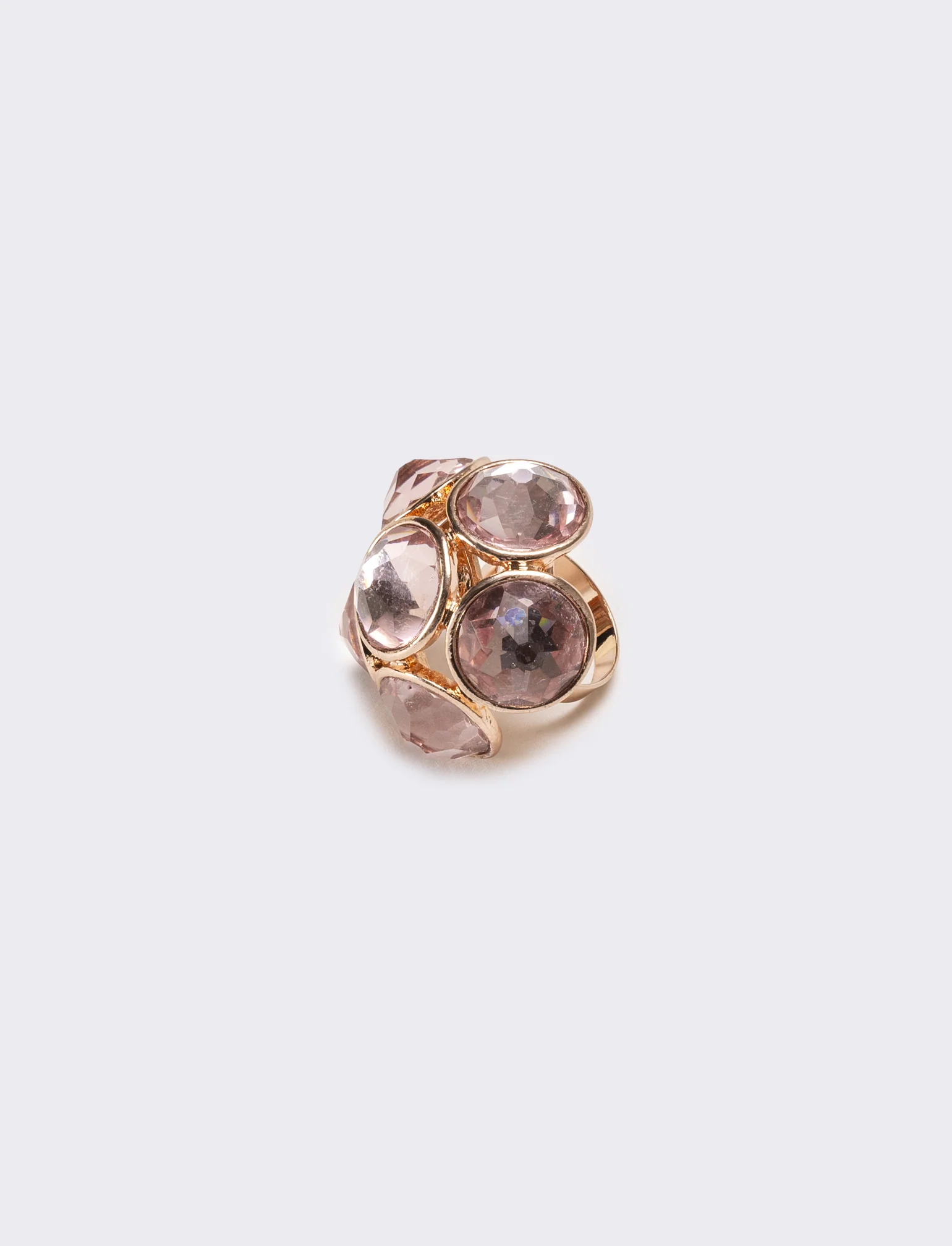 Anello donna con pietre grandi - Rosa - Image 2