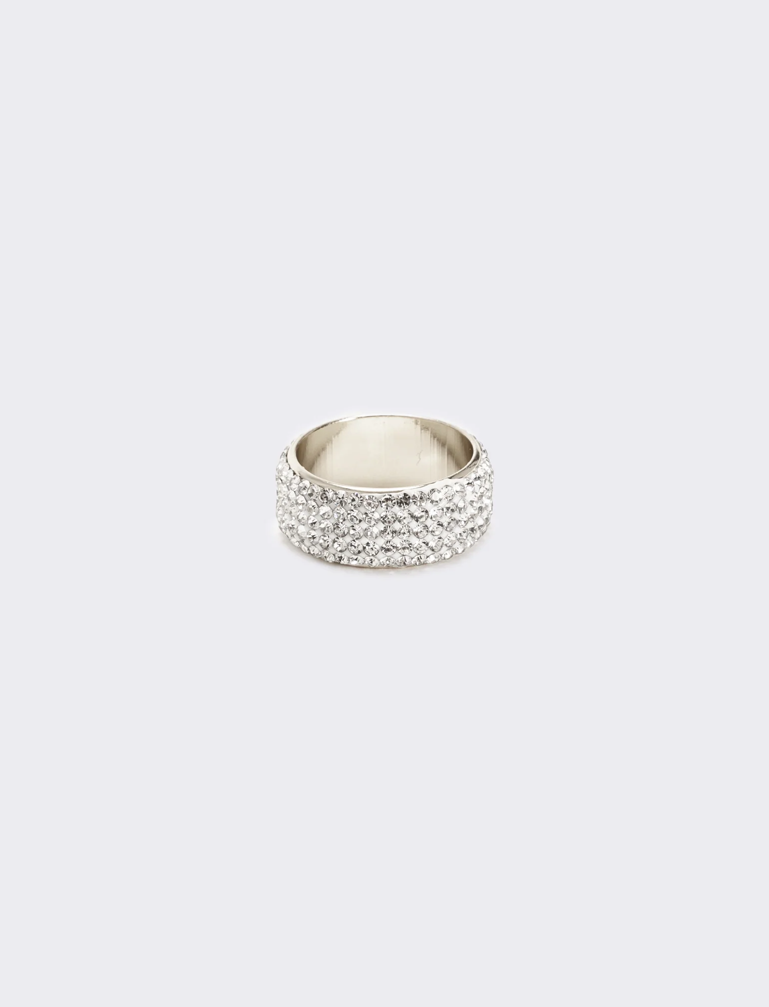 Anello donna fascia strass - Argento - Image 2