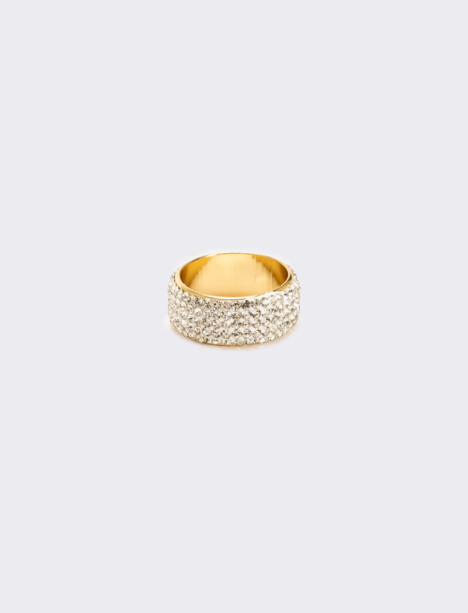 Anello donna fascia strass - Oro - Image 2