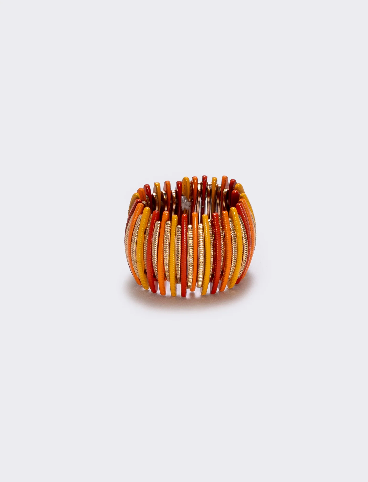 Anello elastico con barrette colorate - Arancio - Image 2