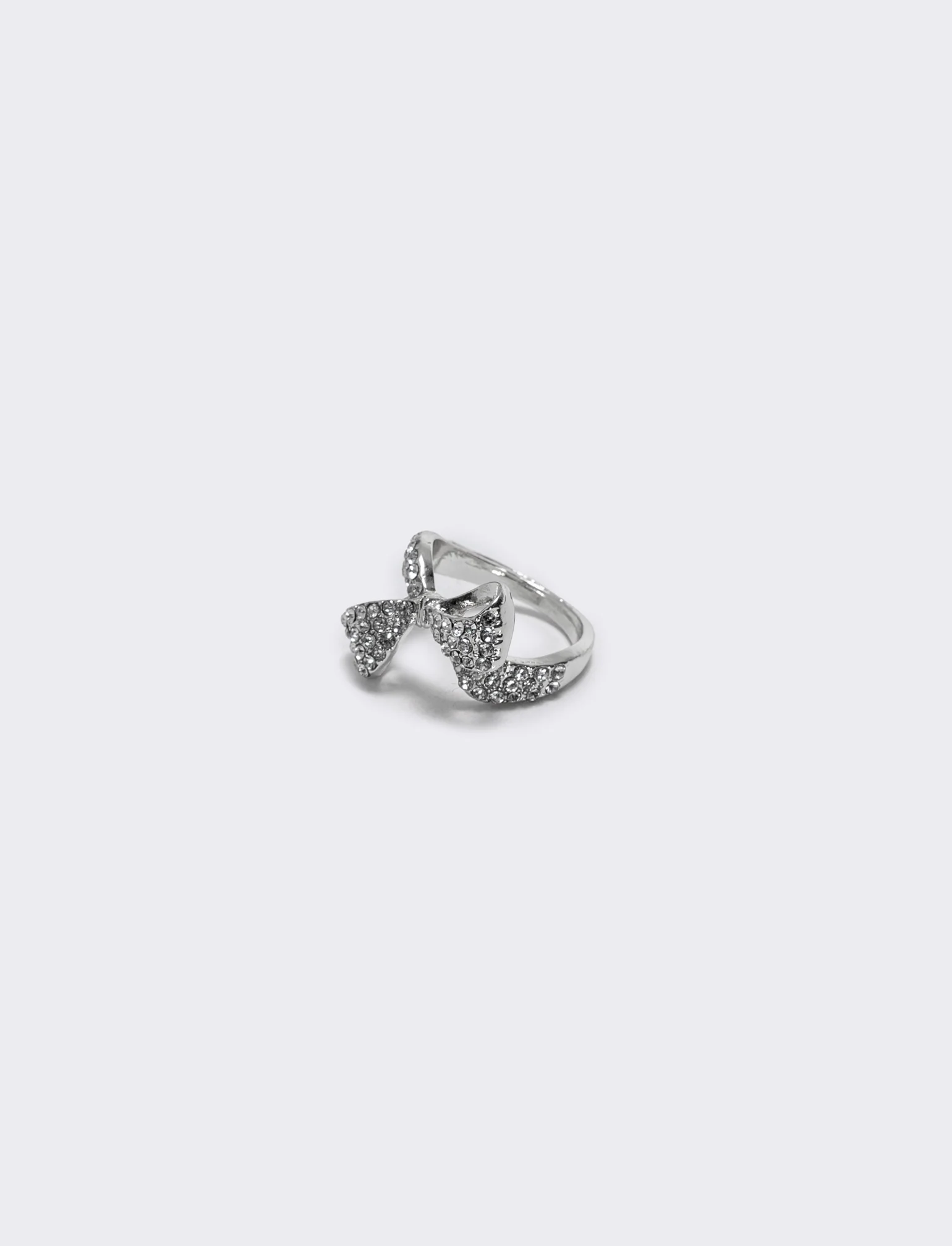 Anello fiocco con strass - Argento - Image 2