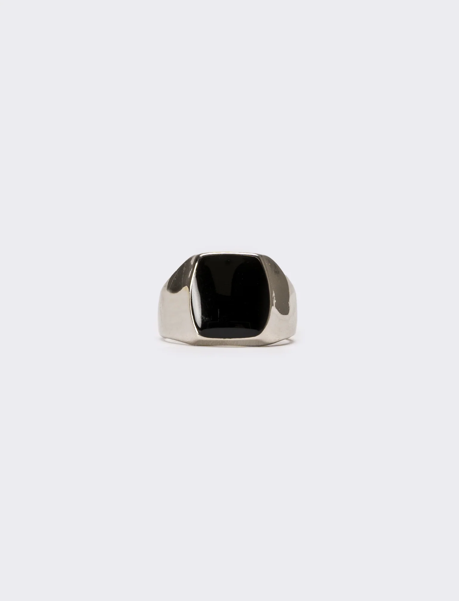 Anello uomo singolo con pietra black - Argento/nero
