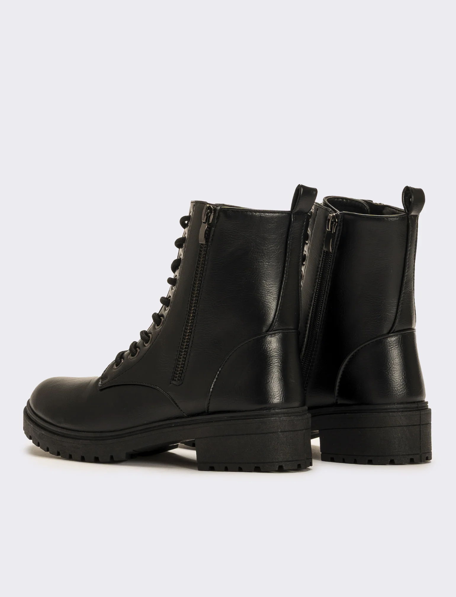 Anfibio con doppia zip da donna - Nero - Image 2