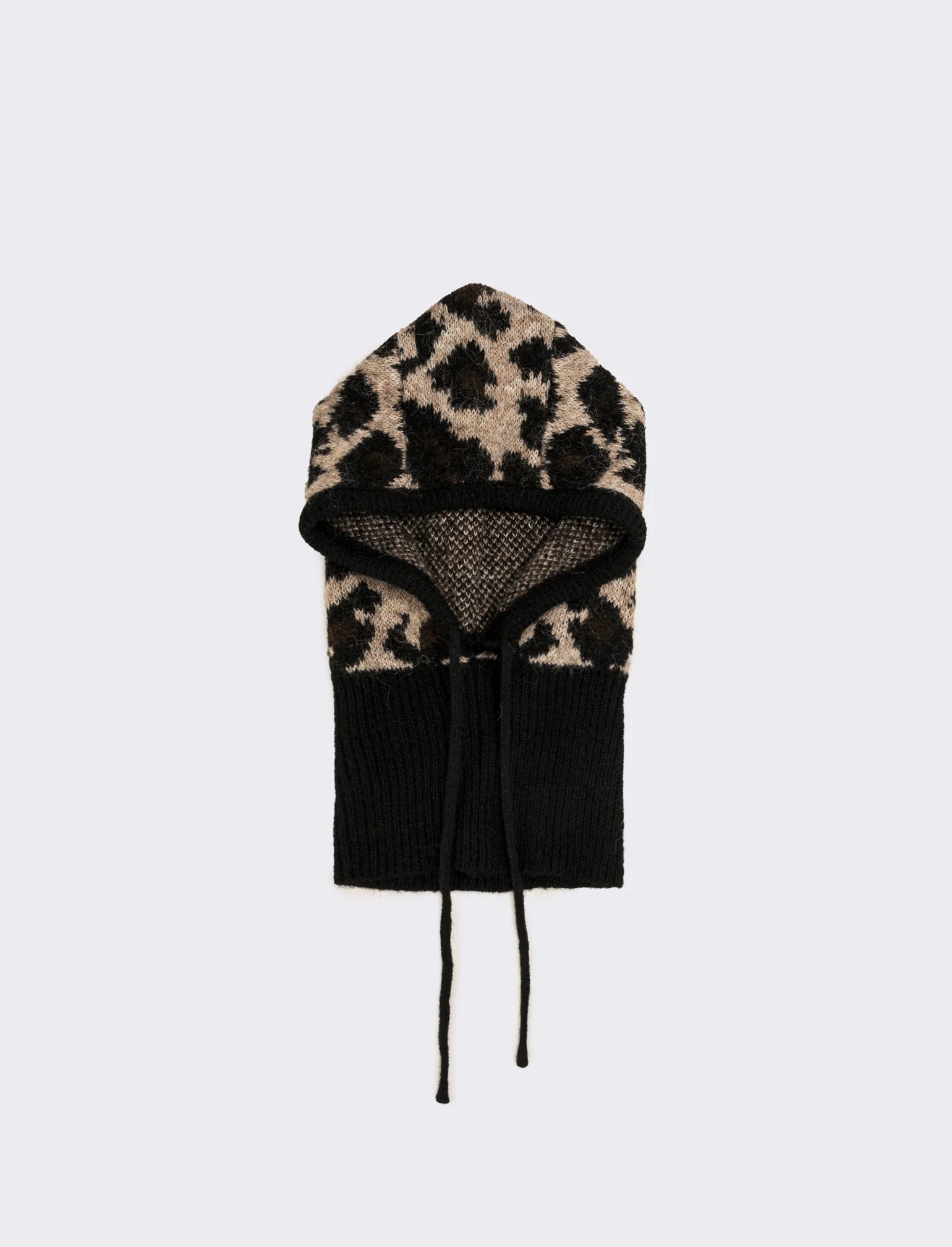 Balaclava donna leopardato e nero - Nero