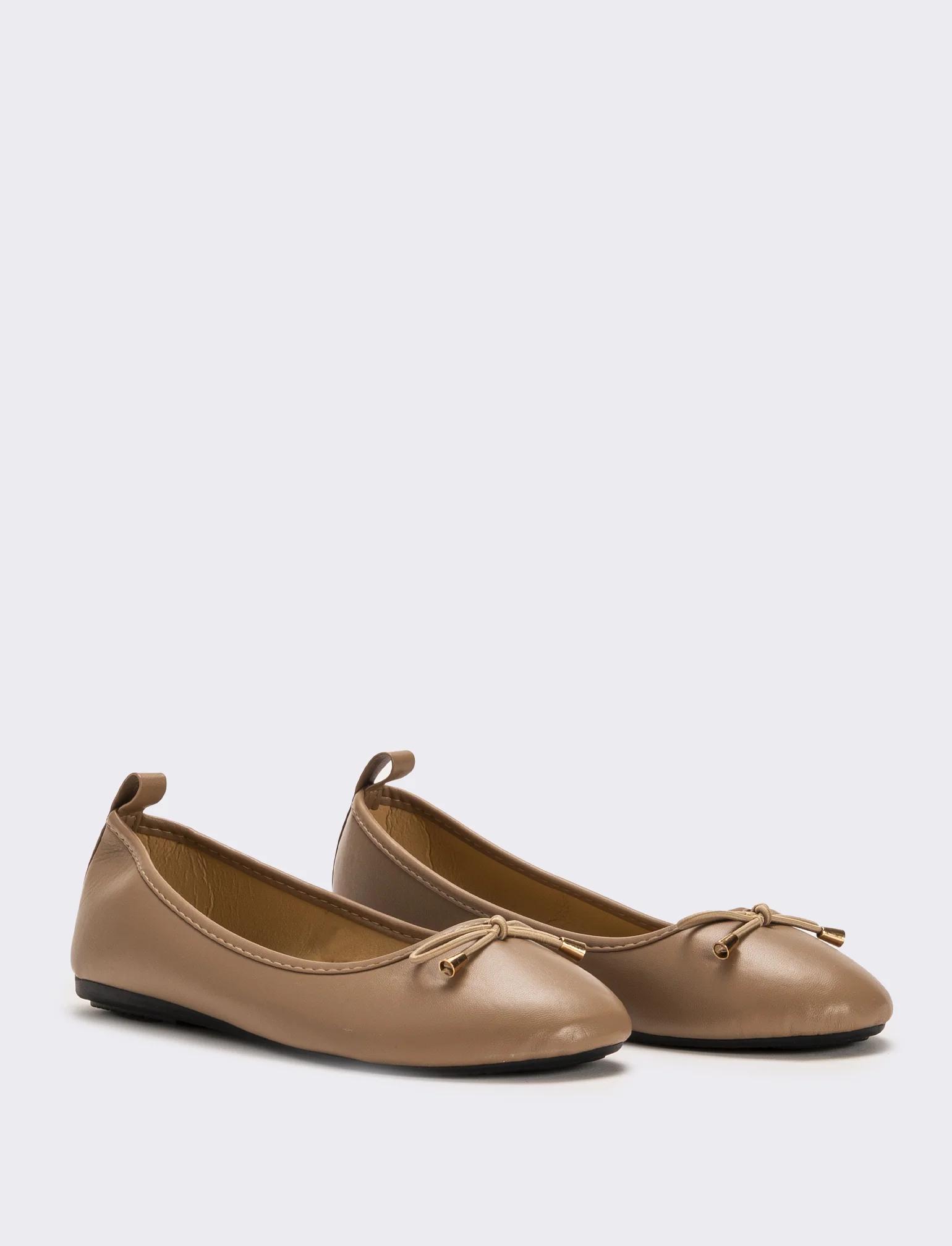 Ballerina con fiocco da donna - Grigio fango - Image 3