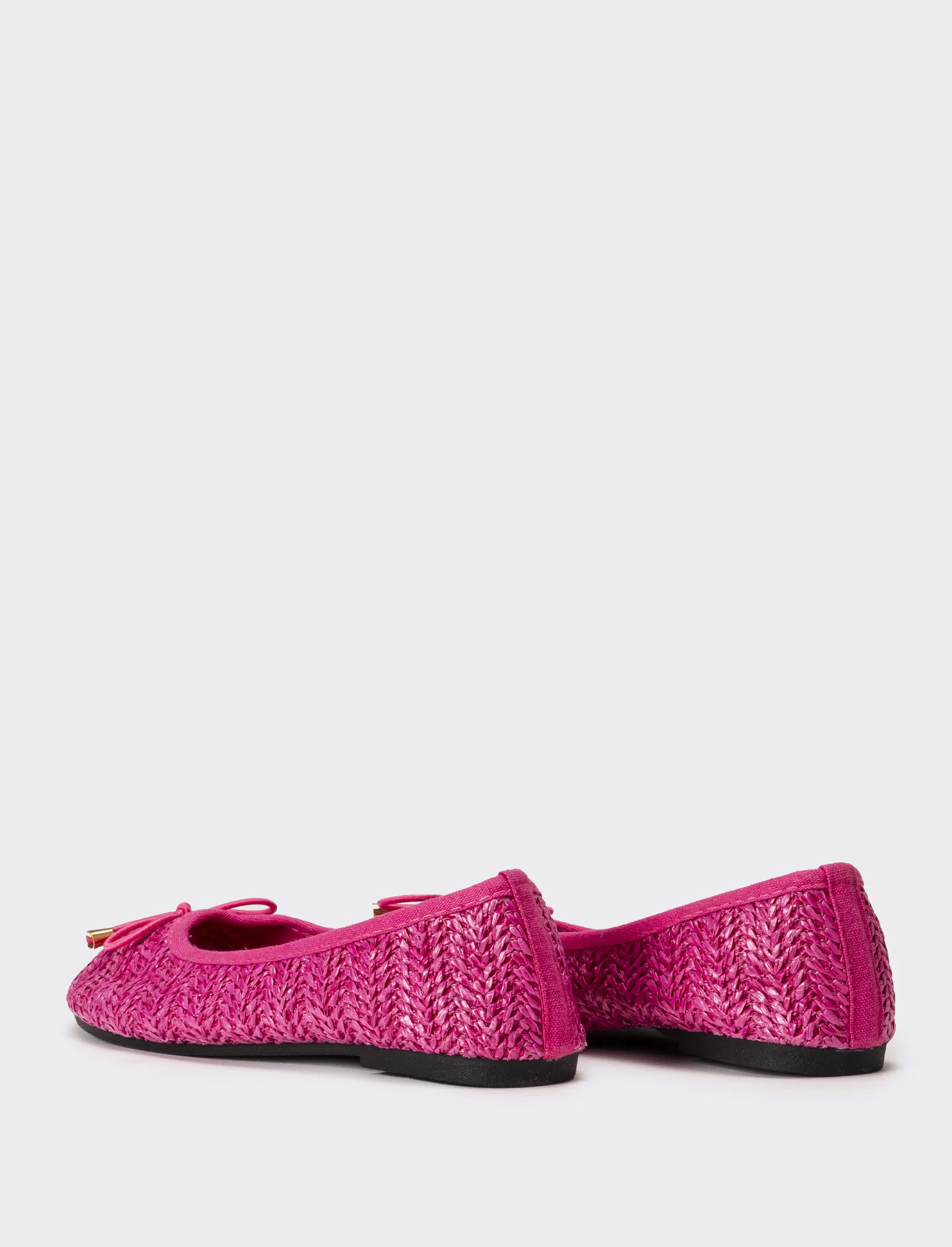 Ballerina da bambina in rafia - Fuxia - Image 3