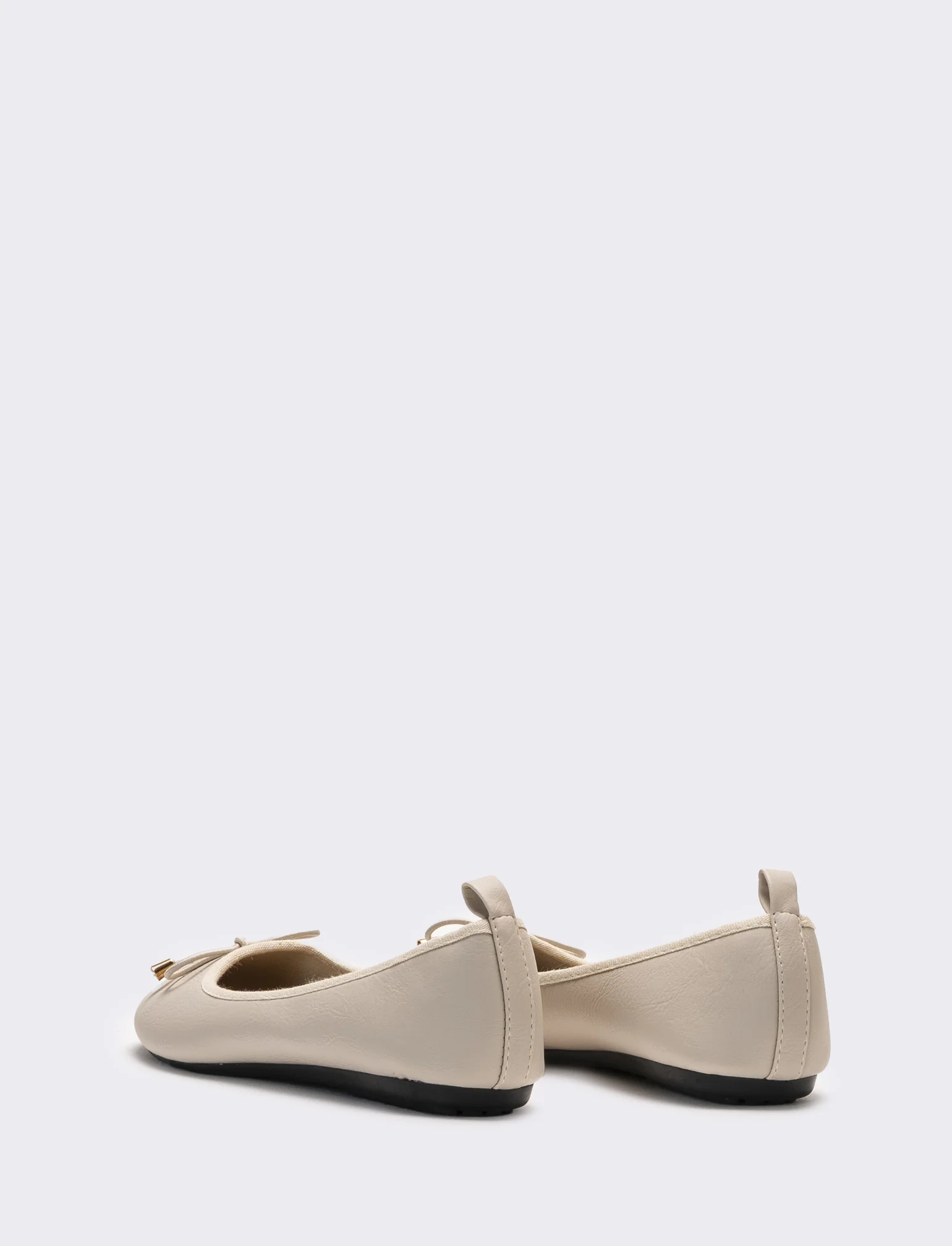 Ballerina da donna con fiocco - Beige - Image 3