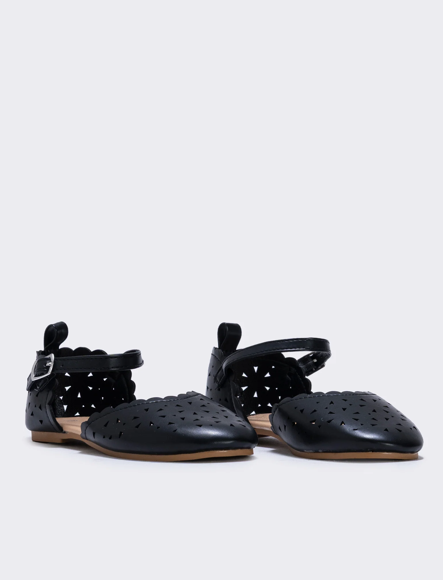 Ballerina traforata in poliuretano - Nero - Image 3