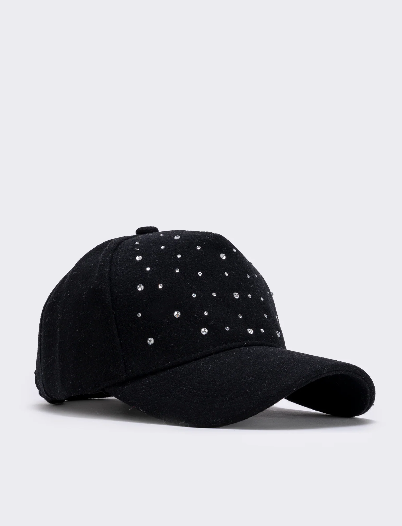Baseball con strass in panno - Nero