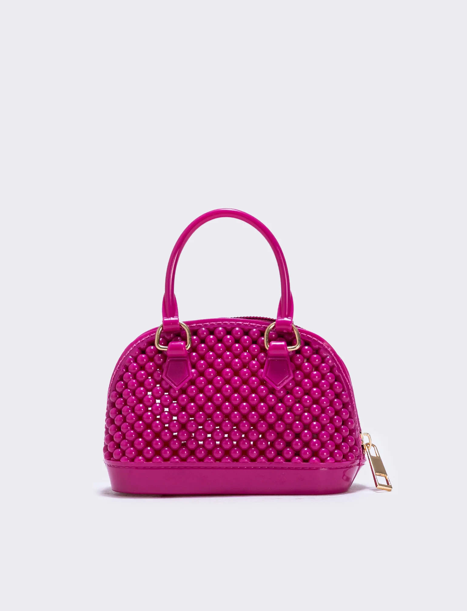Bauletto bambina con bolle in PVC - Fuxia - Image 2