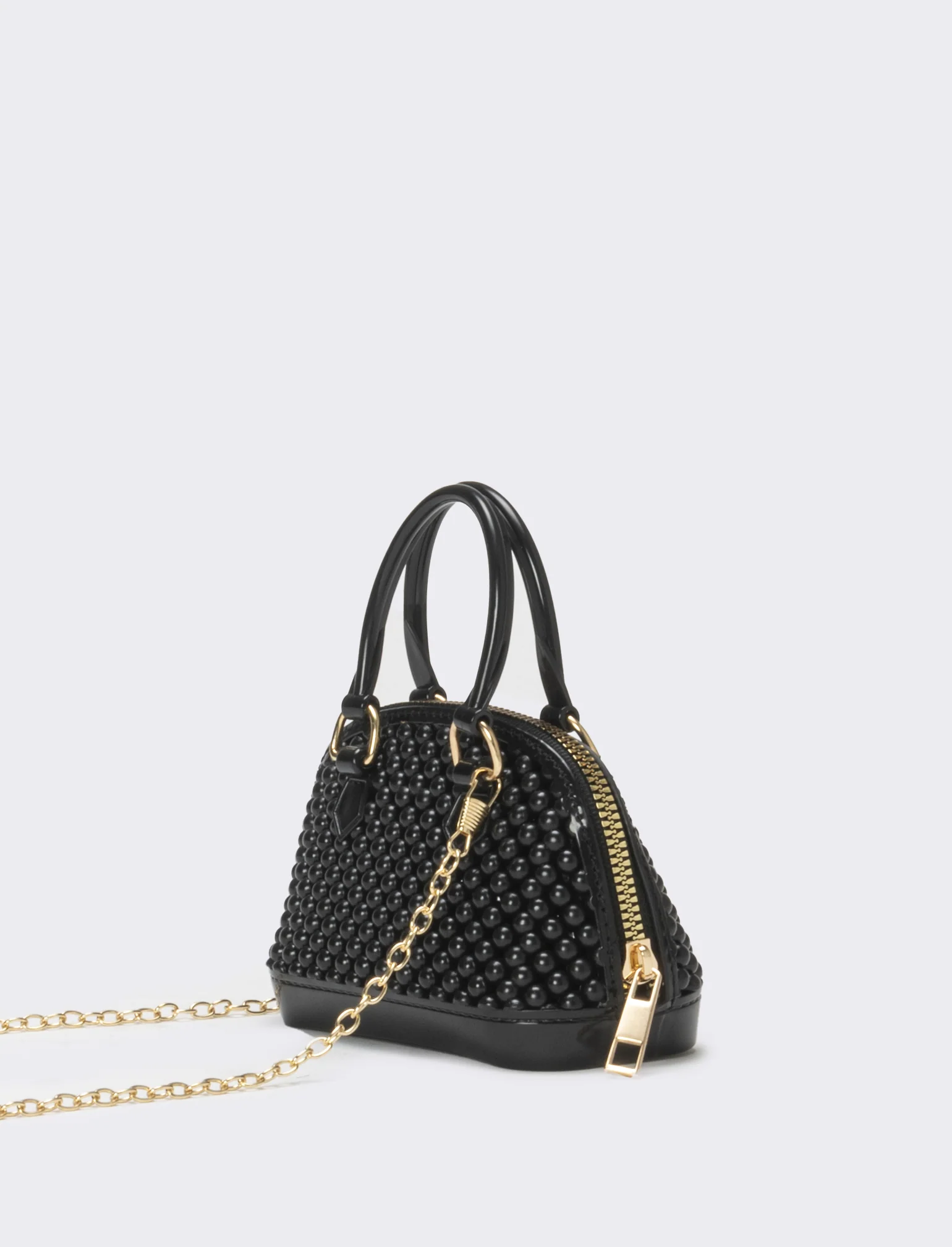 Bauletto bambina con bolle in pvc - Nero - Image 2