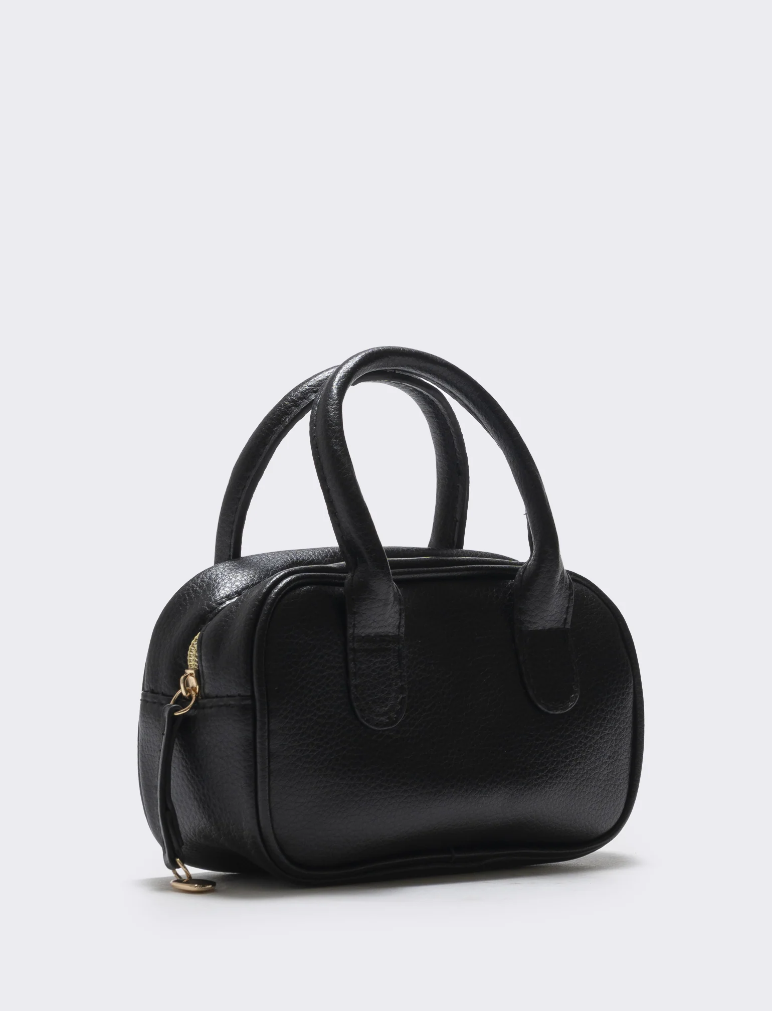 Bauletto rettangolare con manici per bambina - Nero - Image 2