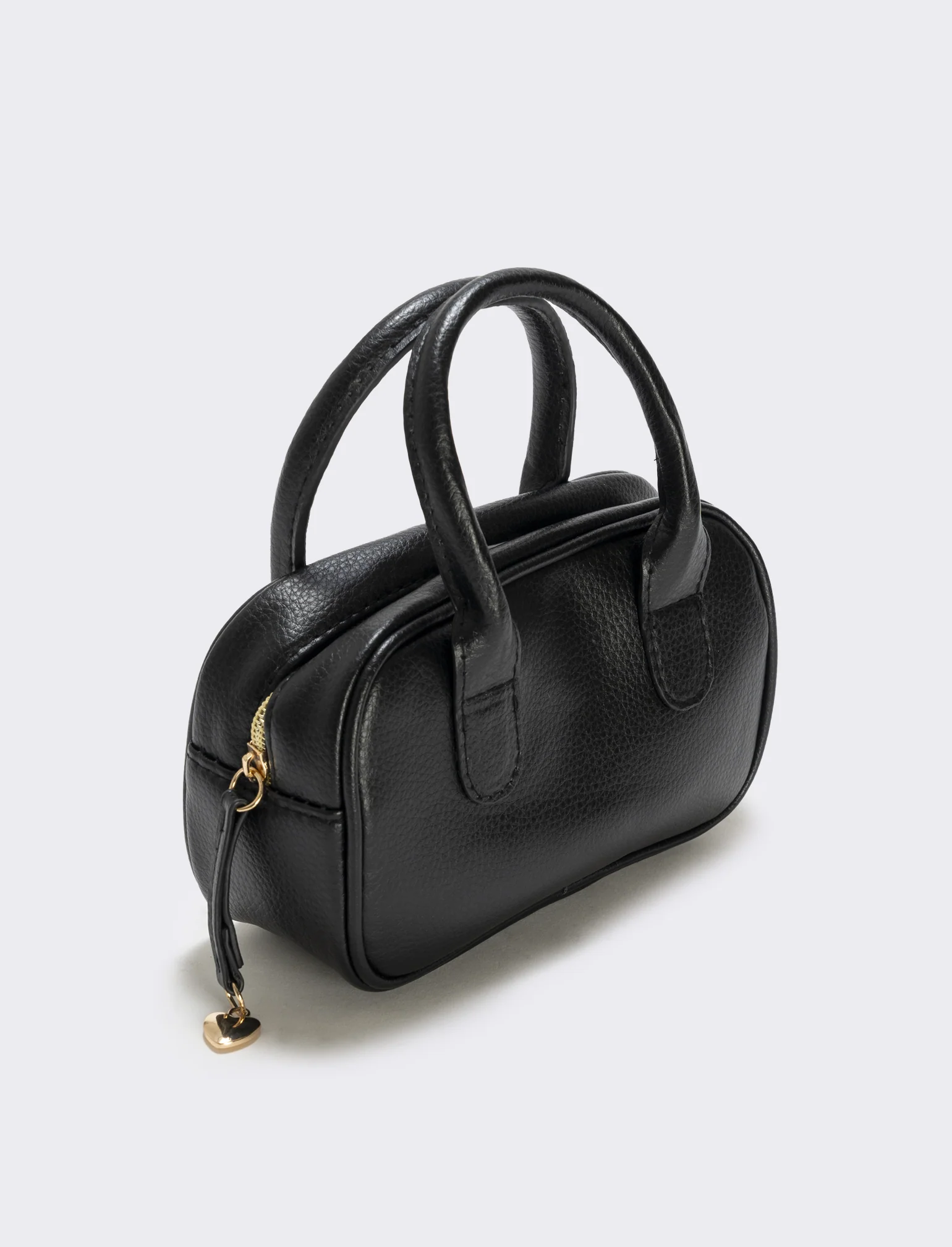 Bauletto rettangolare con manici per bambina - Nero - Image 3