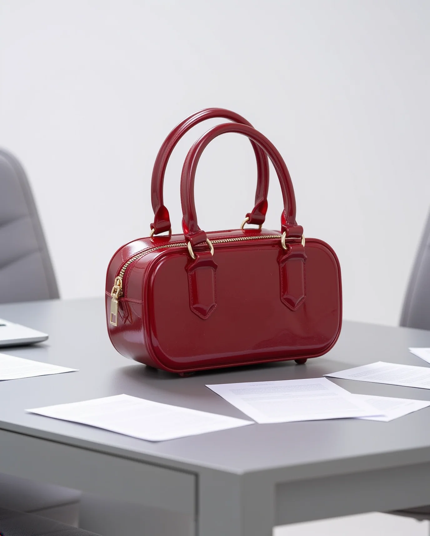 Bauletto rettangolare gommato - Bordeaux - Image 3