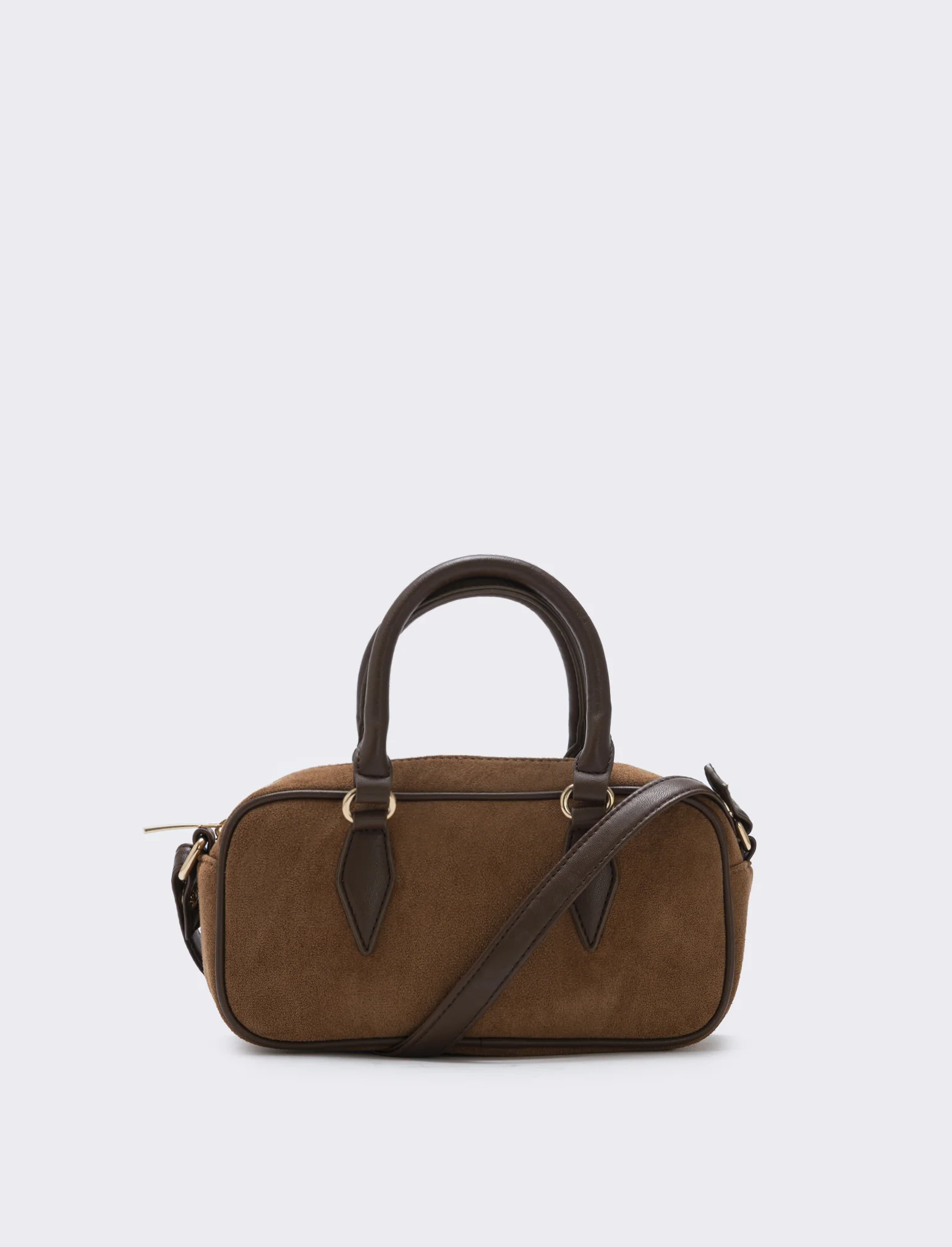 Bauletto rettangolare in suede elegante - Cuoio - Image 2