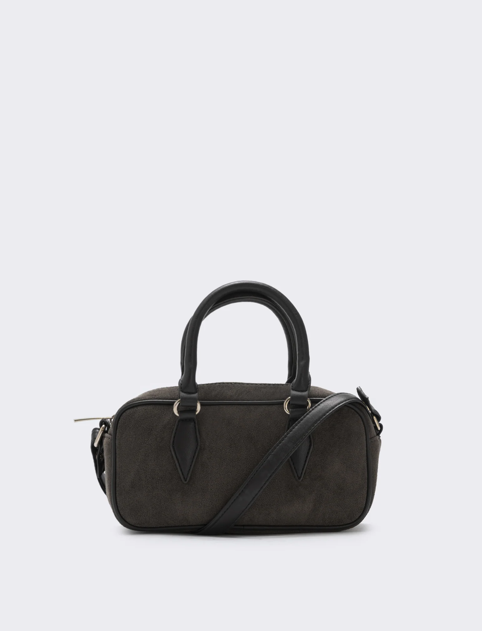 Bauletto rettangolare in suede elegante - Moro